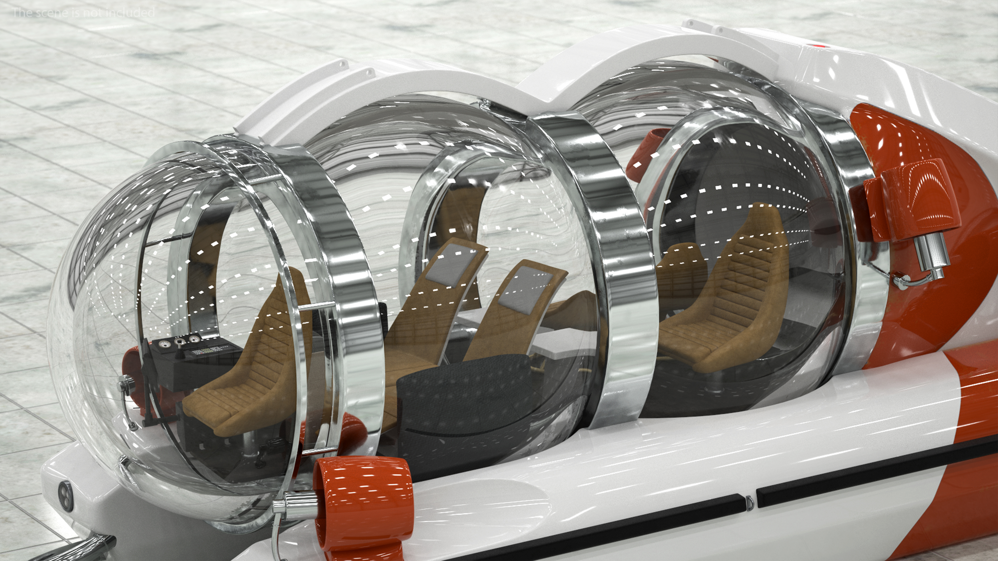 3D Small Personal Submarine Rigged