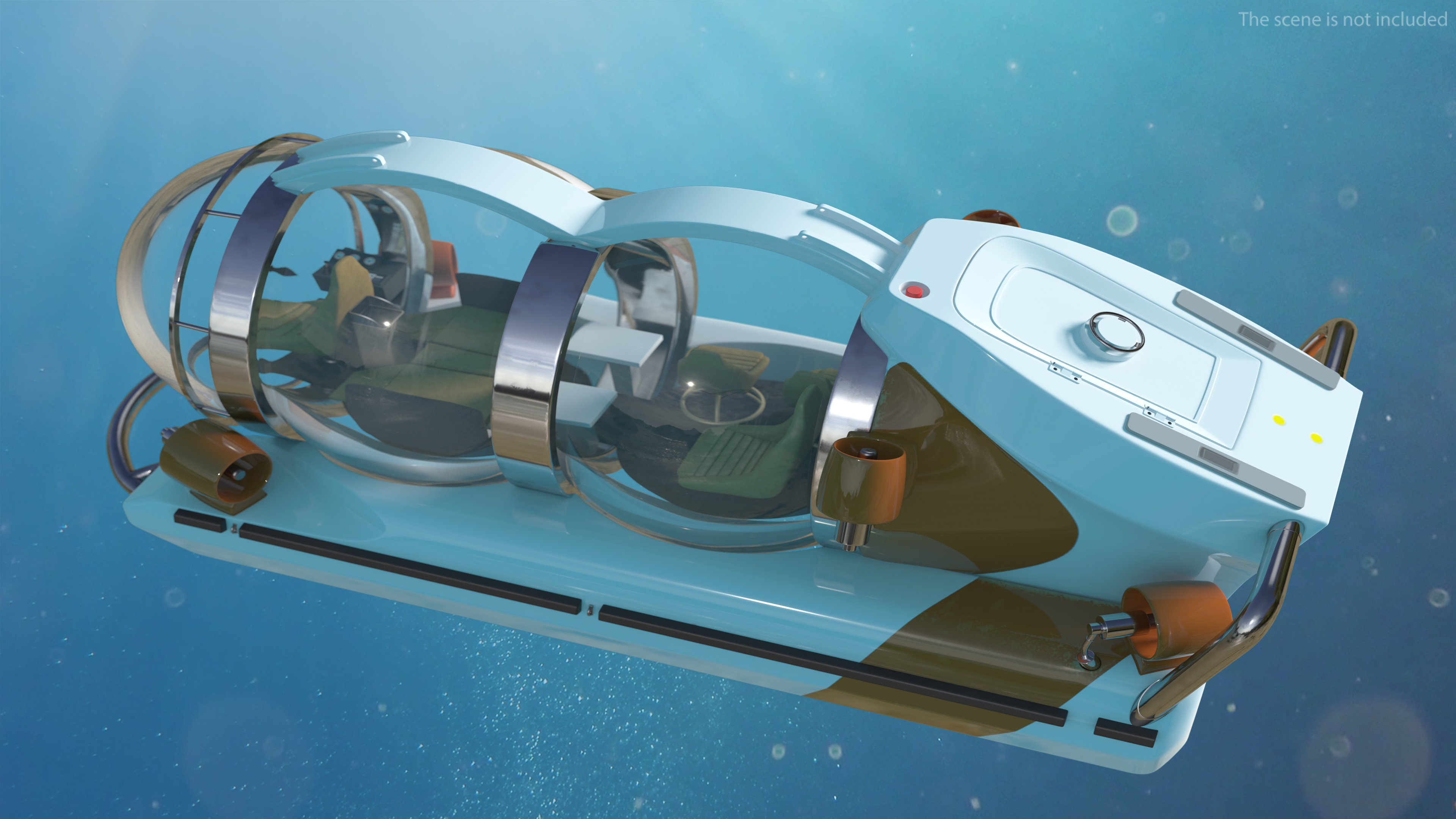 3D Small Personal Submarine Rigged