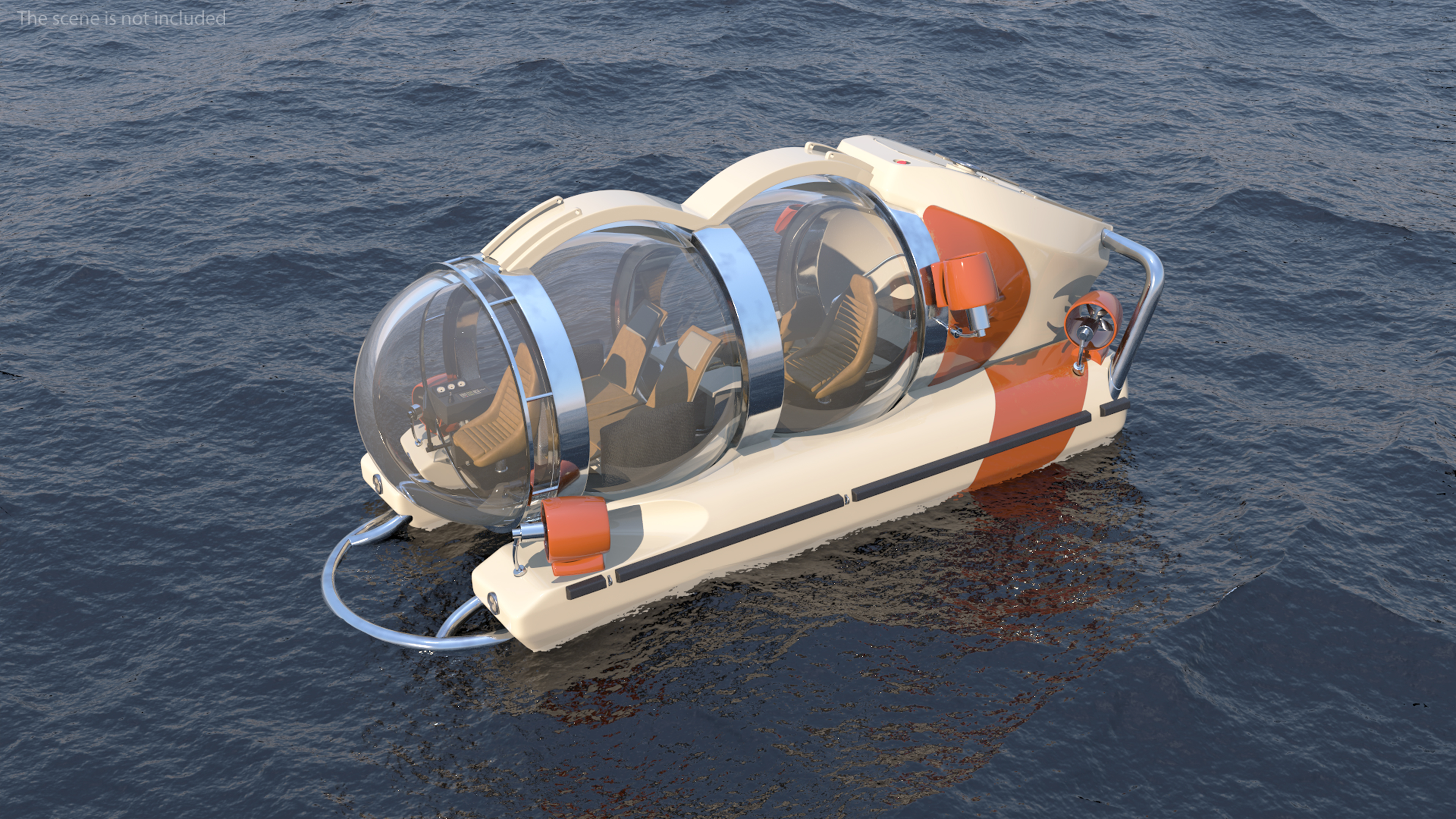 3D Small Personal Submarine Rigged