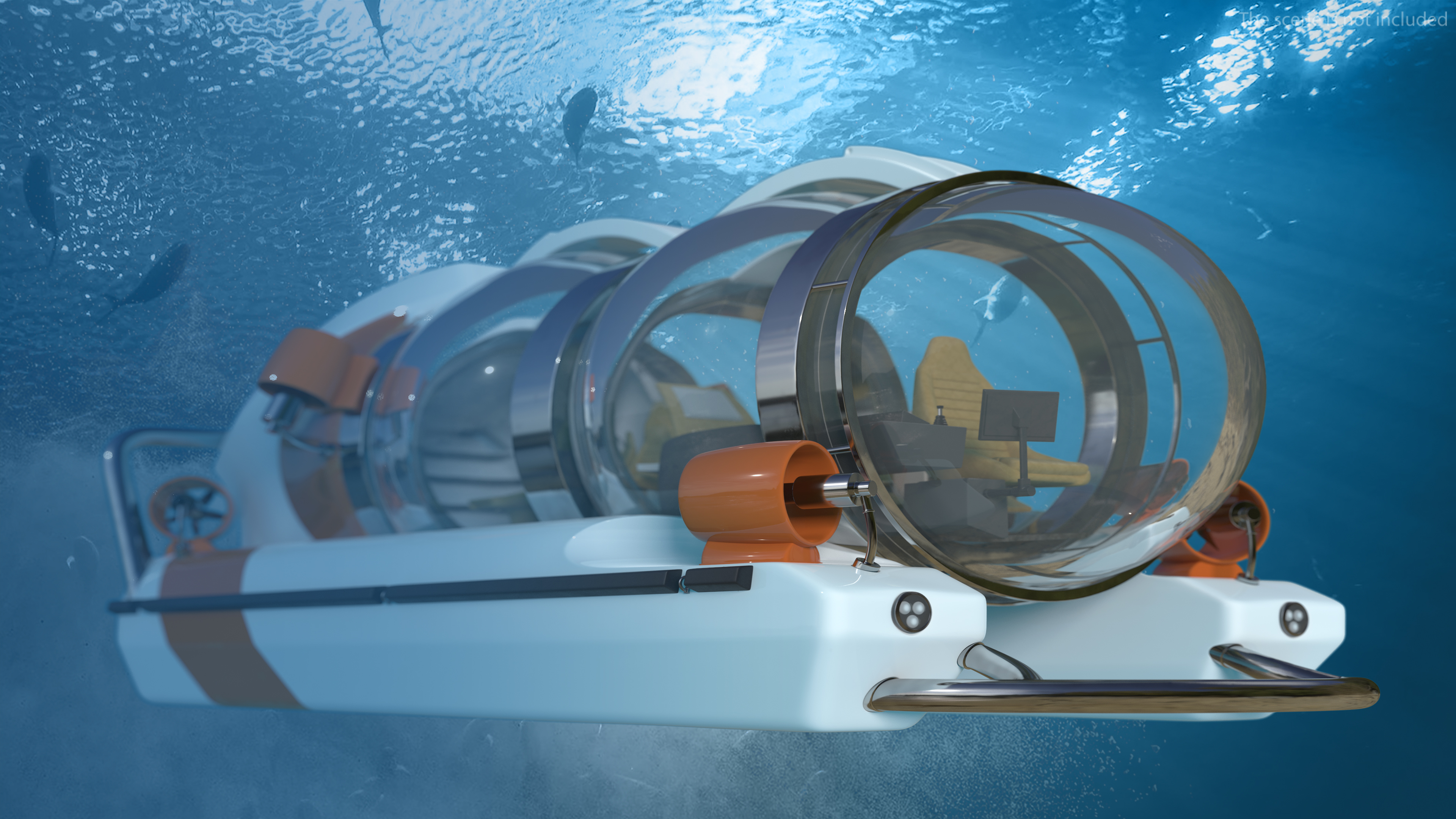 3D Small Personal Submarine Rigged
