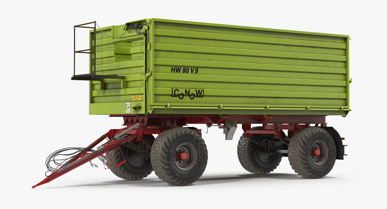 3D model Dump Trailer Conow HW-80 Dusty