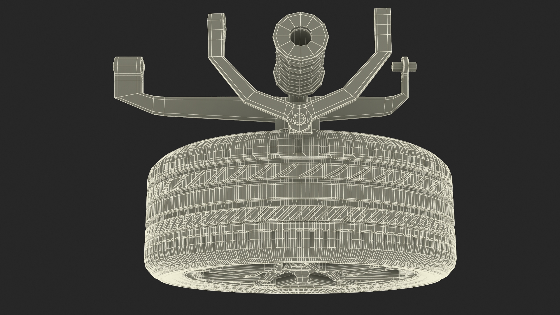 Car Wheel with Suspension and Brake System 3D