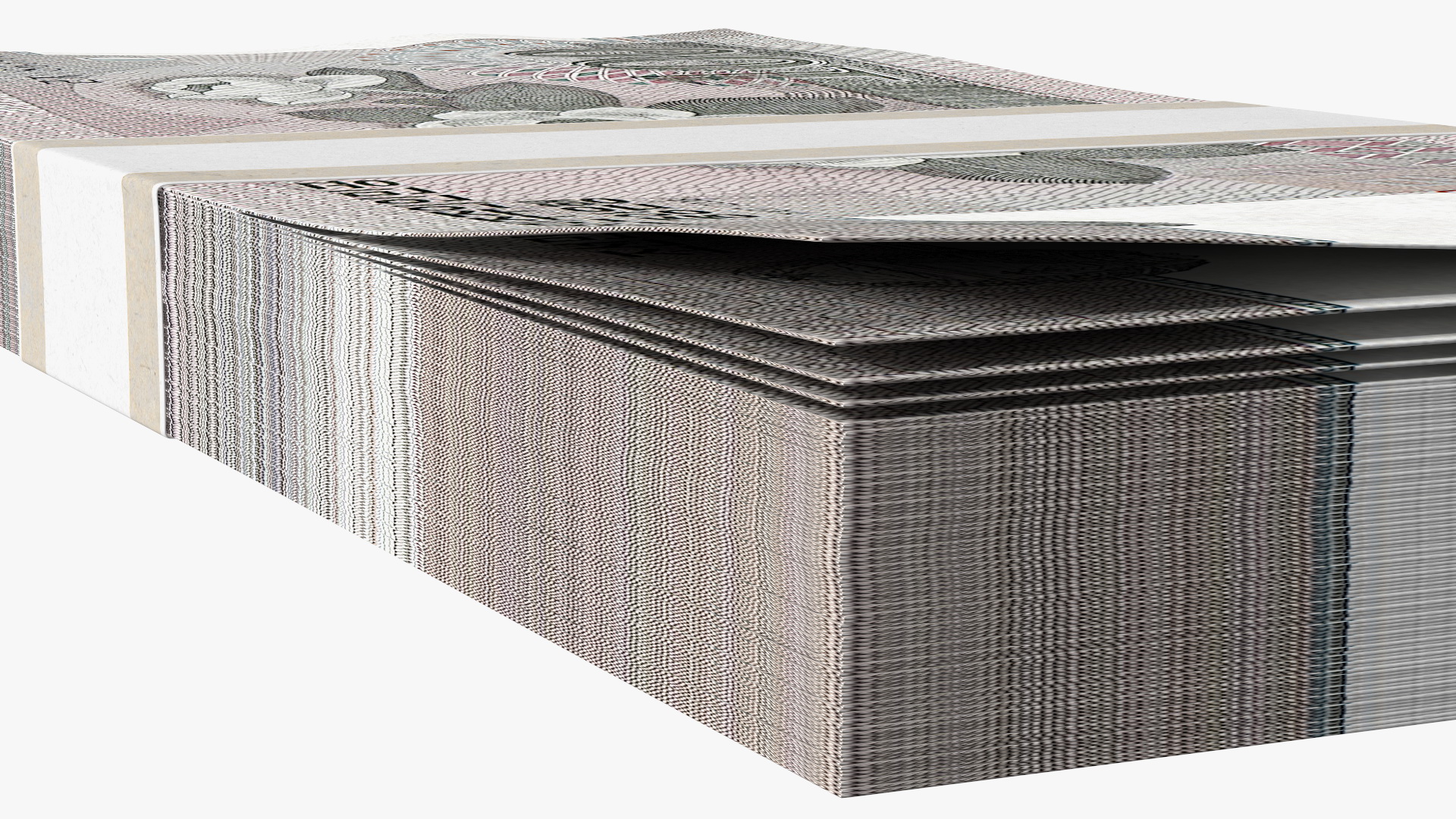 North Korea 100 Won Banknotes Pack 3D model