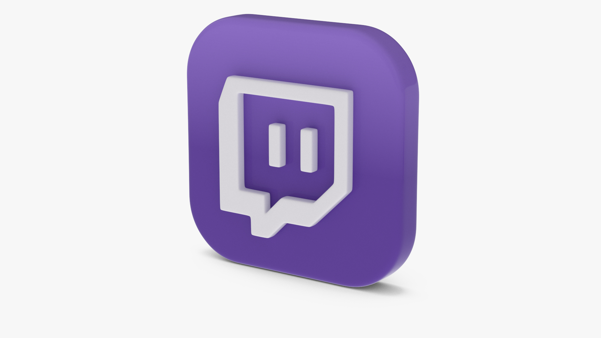 Twitch Social Media Icon 3D model