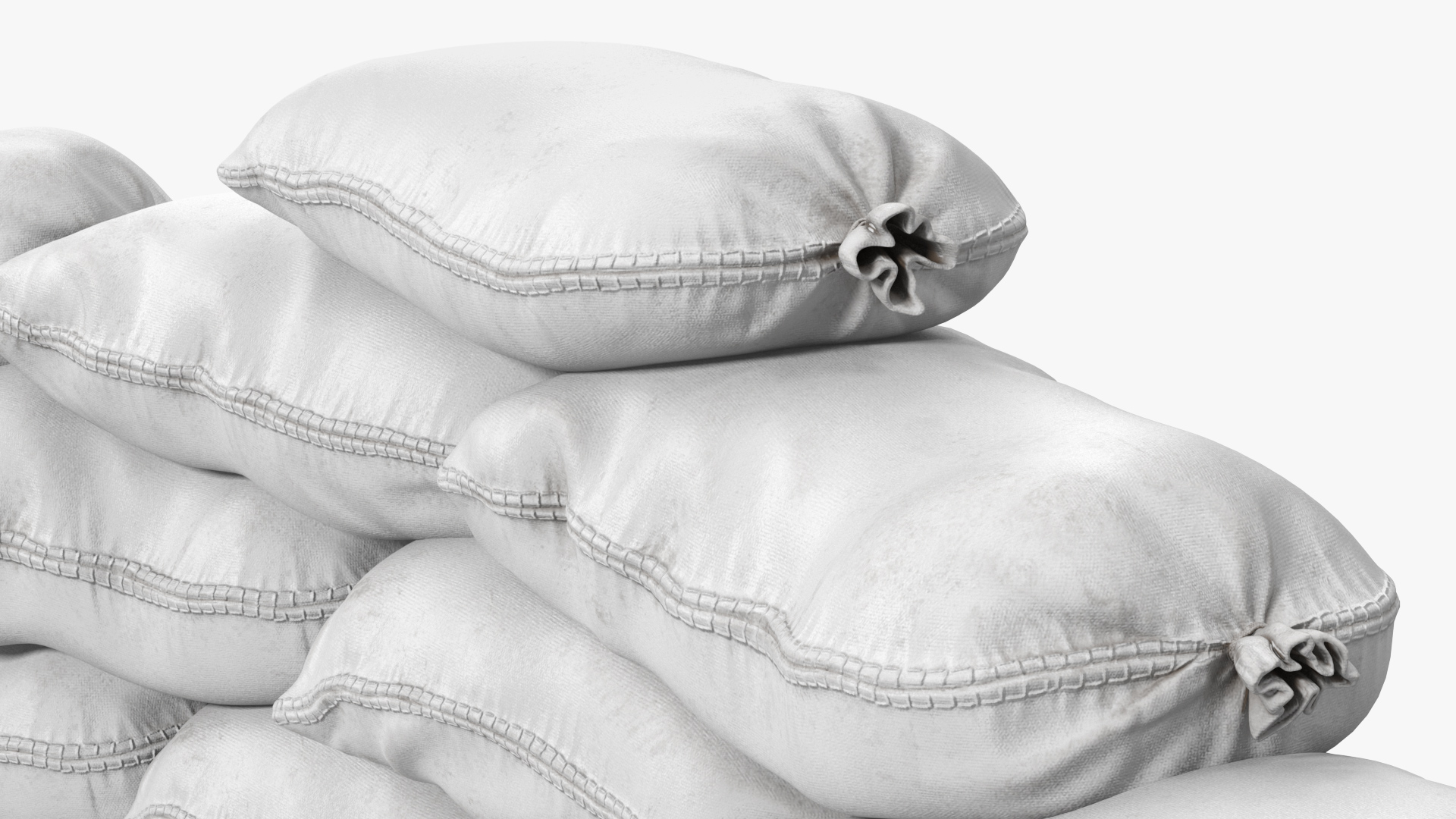 Semicircle Polypropylene Sandbag Barricade 3D