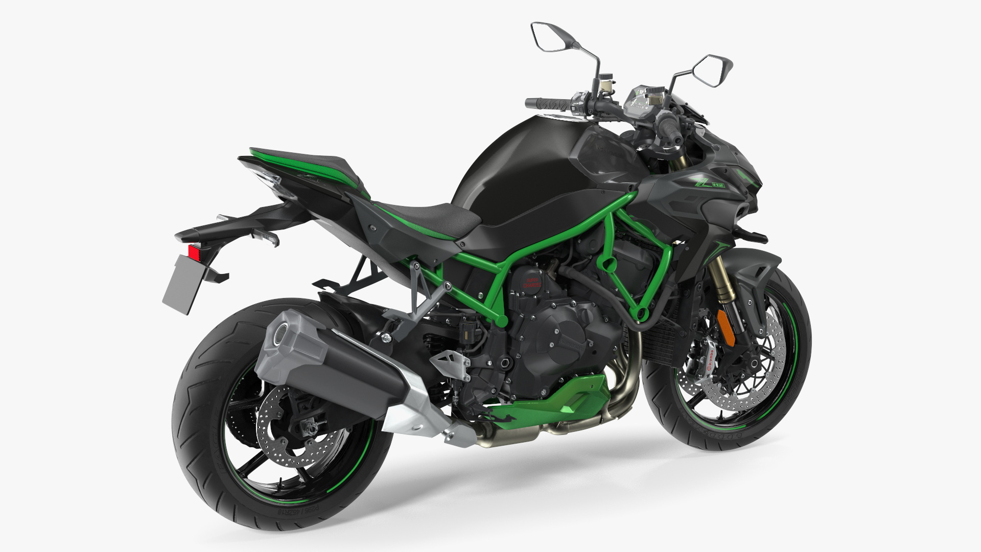 3D model Kawasaki Z H2 2023 Motorbike Rigged