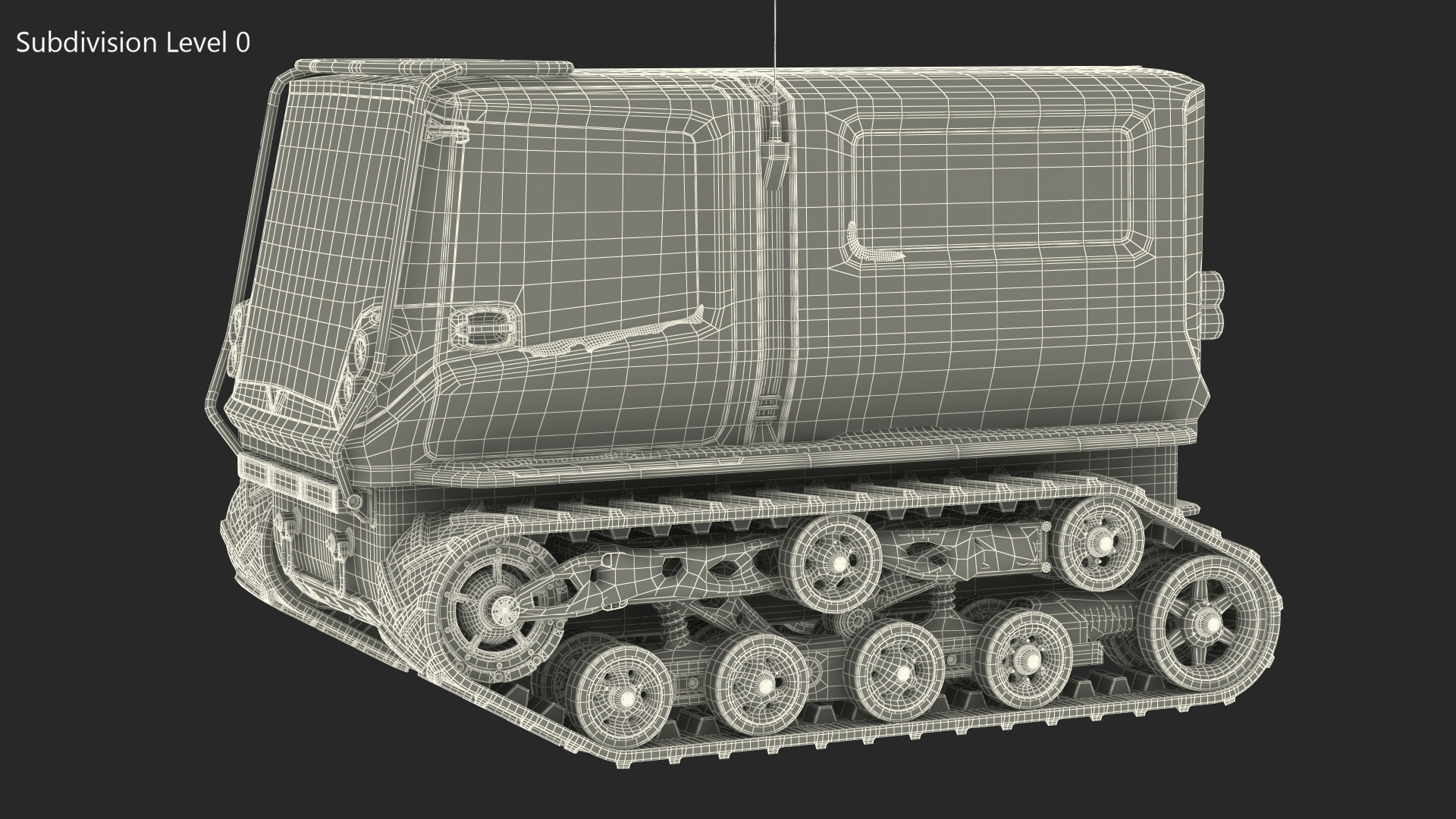 3D Snowbound Polar Vehicle Venturi Rigged model