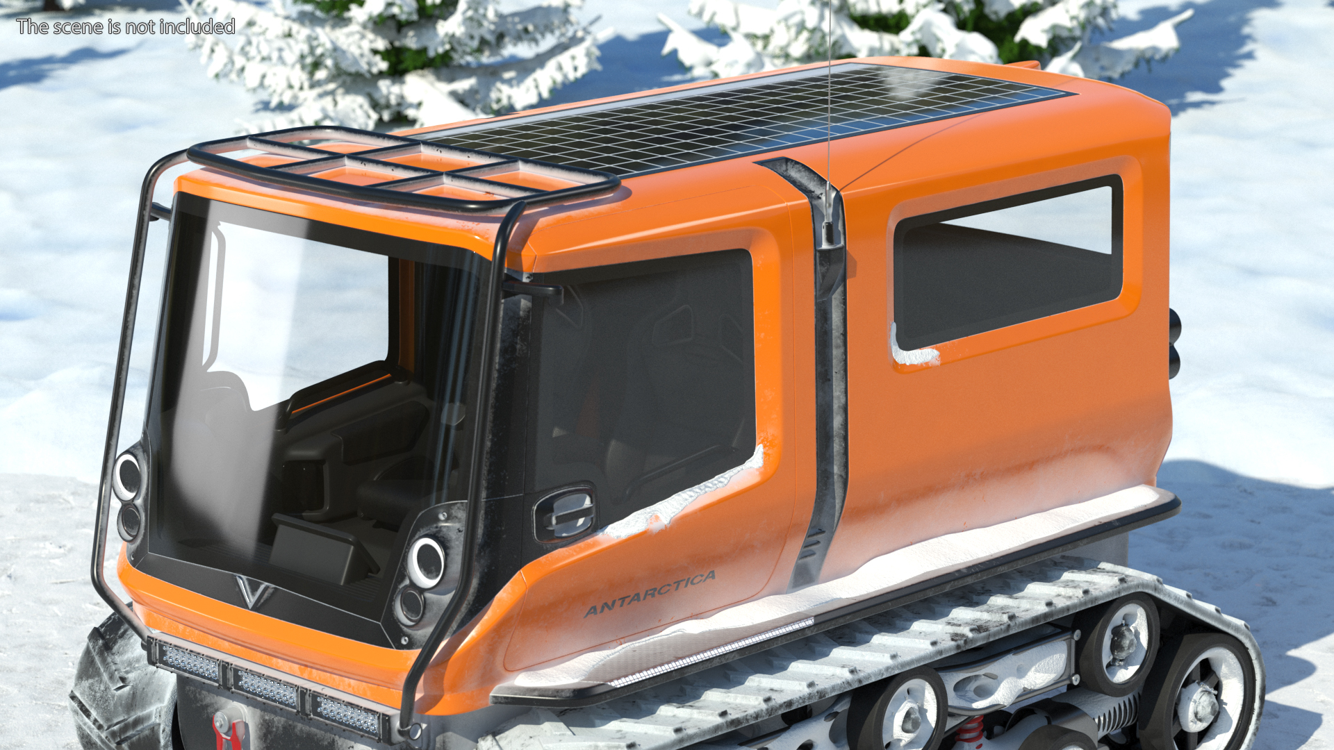 3D Snowbound Polar Vehicle Venturi Rigged model