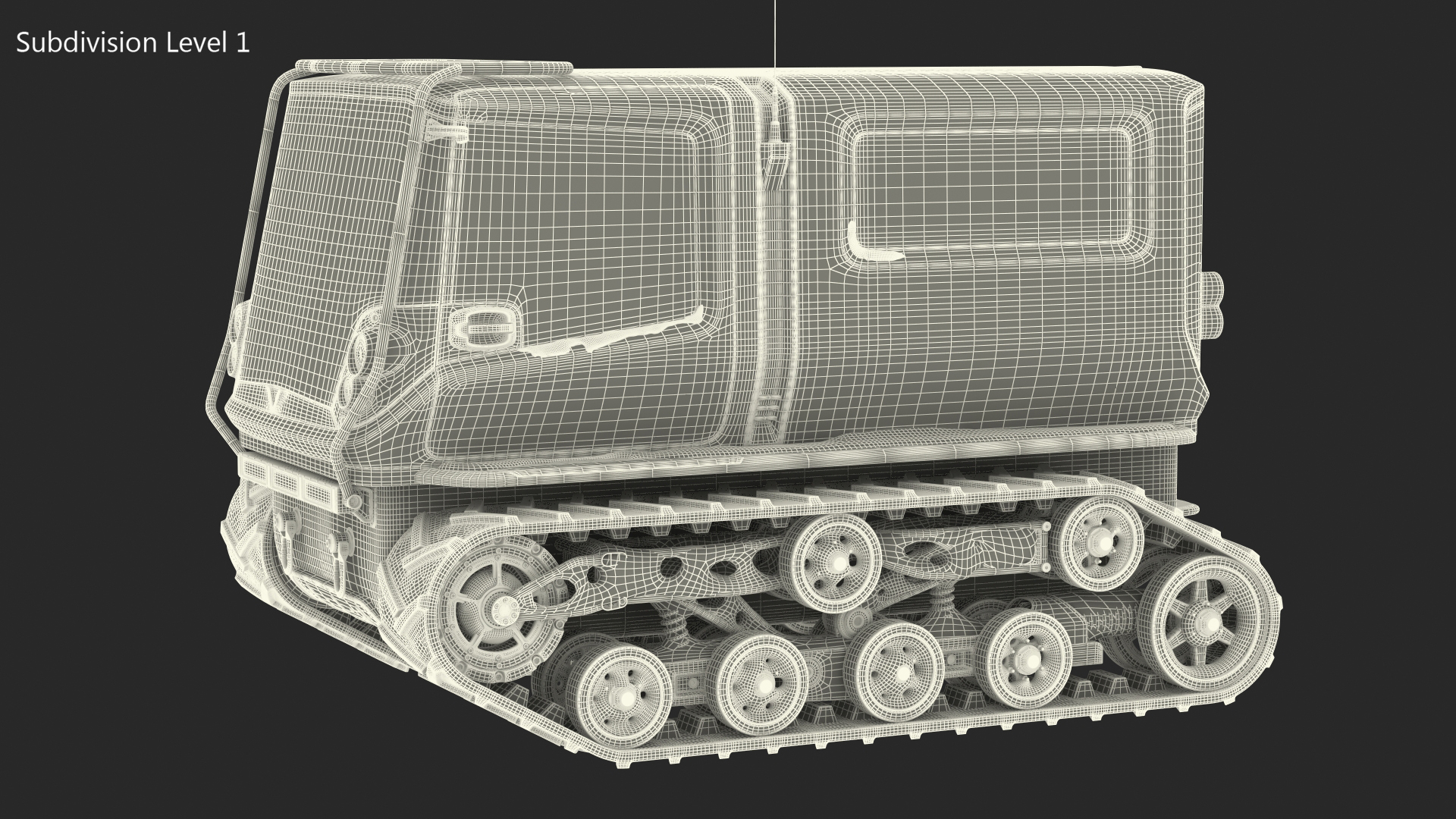 3D Snowbound Polar Vehicle Venturi Rigged model