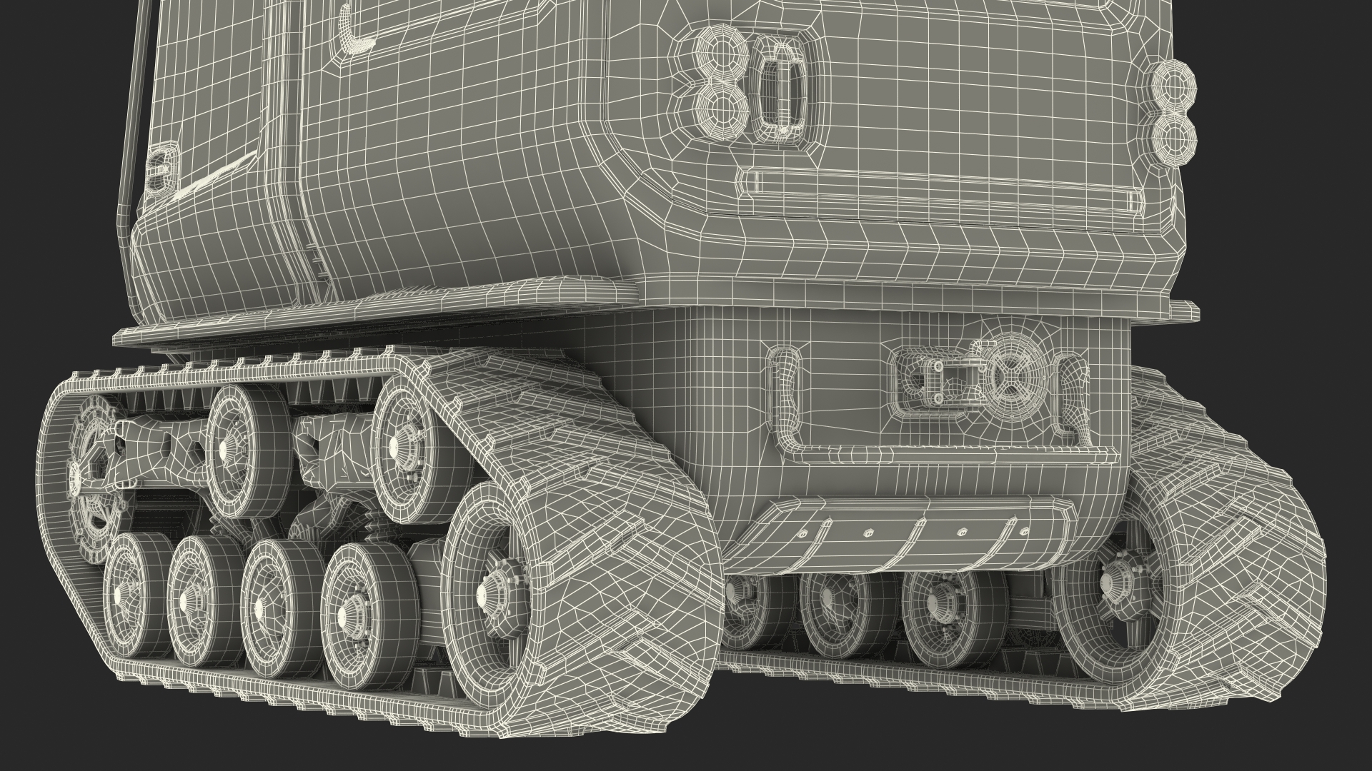 3D Snowbound Polar Vehicle Venturi Rigged model