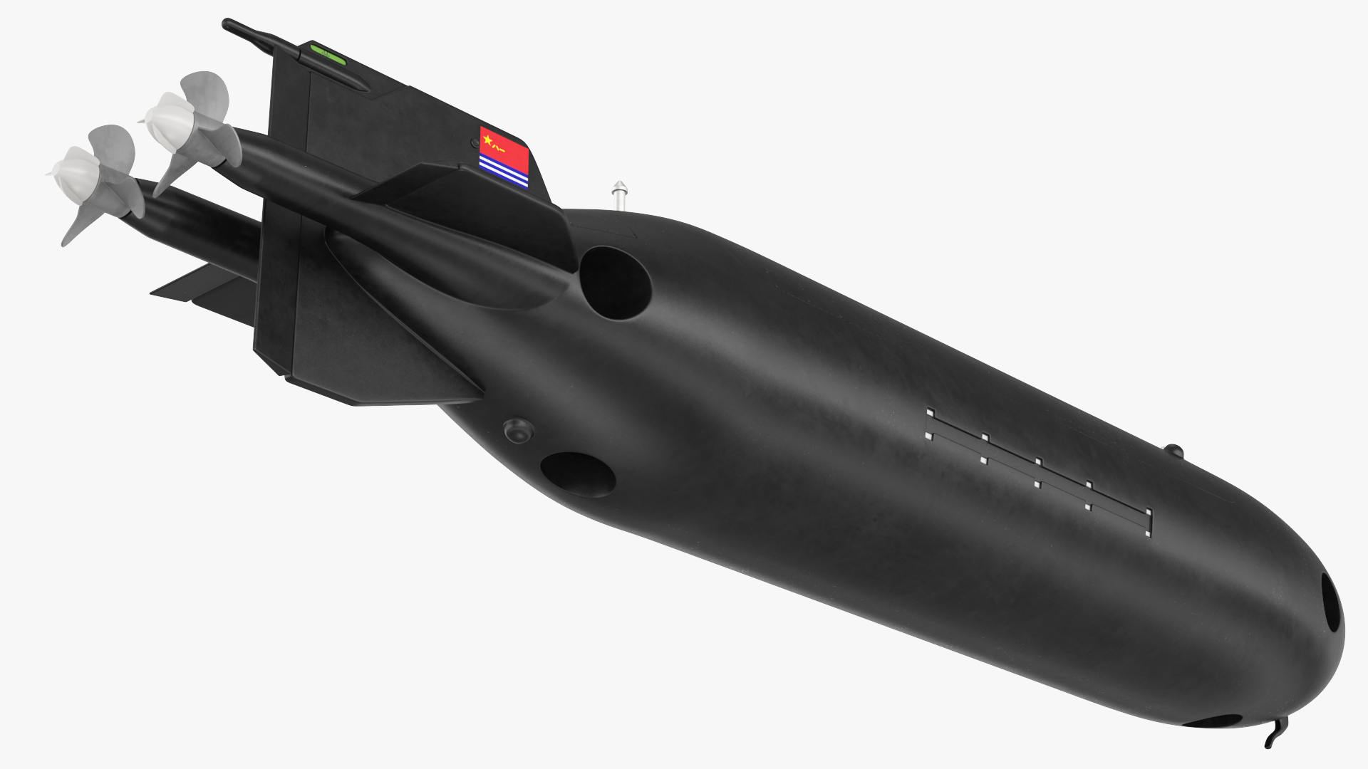 3D Chinese Submarine Drone HSU 001 Rigged model