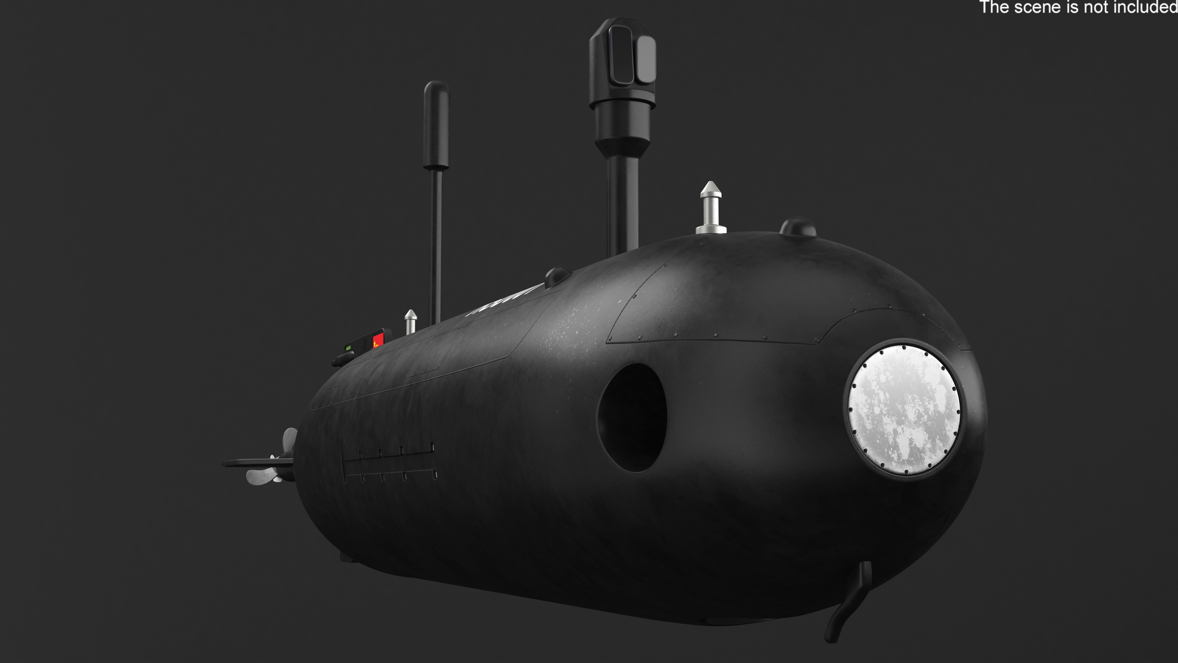3D Chinese Submarine Drone HSU 001 Rigged model