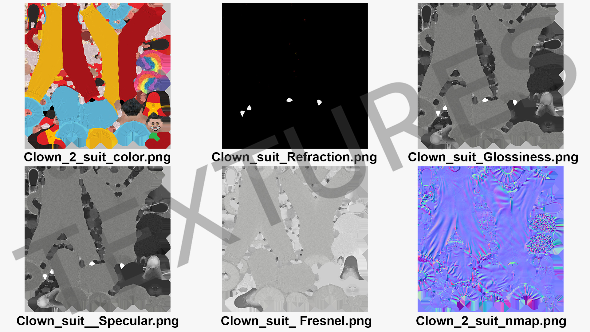 Circus Clown Costume Dancing Pose Fur 3D