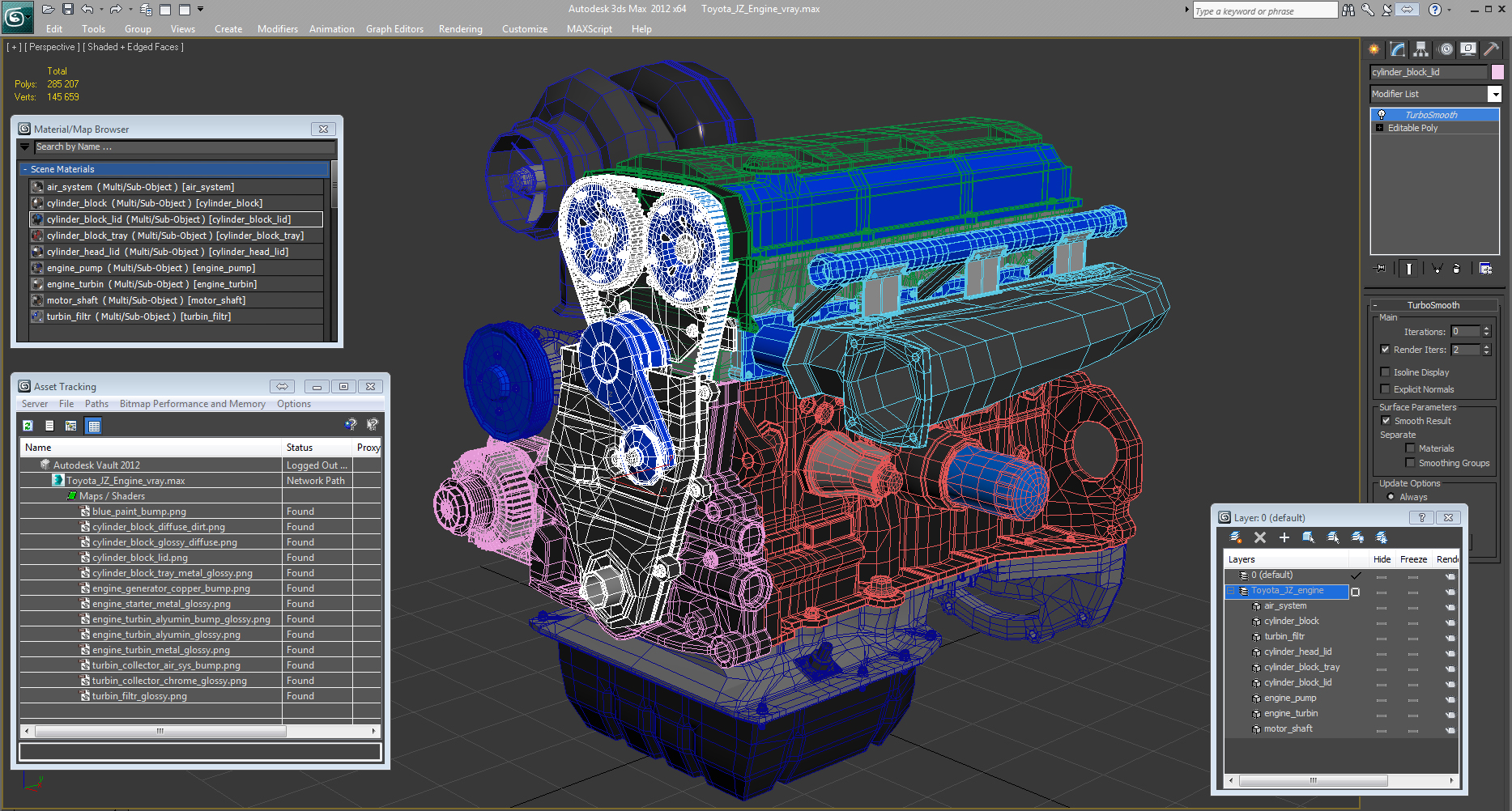 3D Toyota JZ Engine