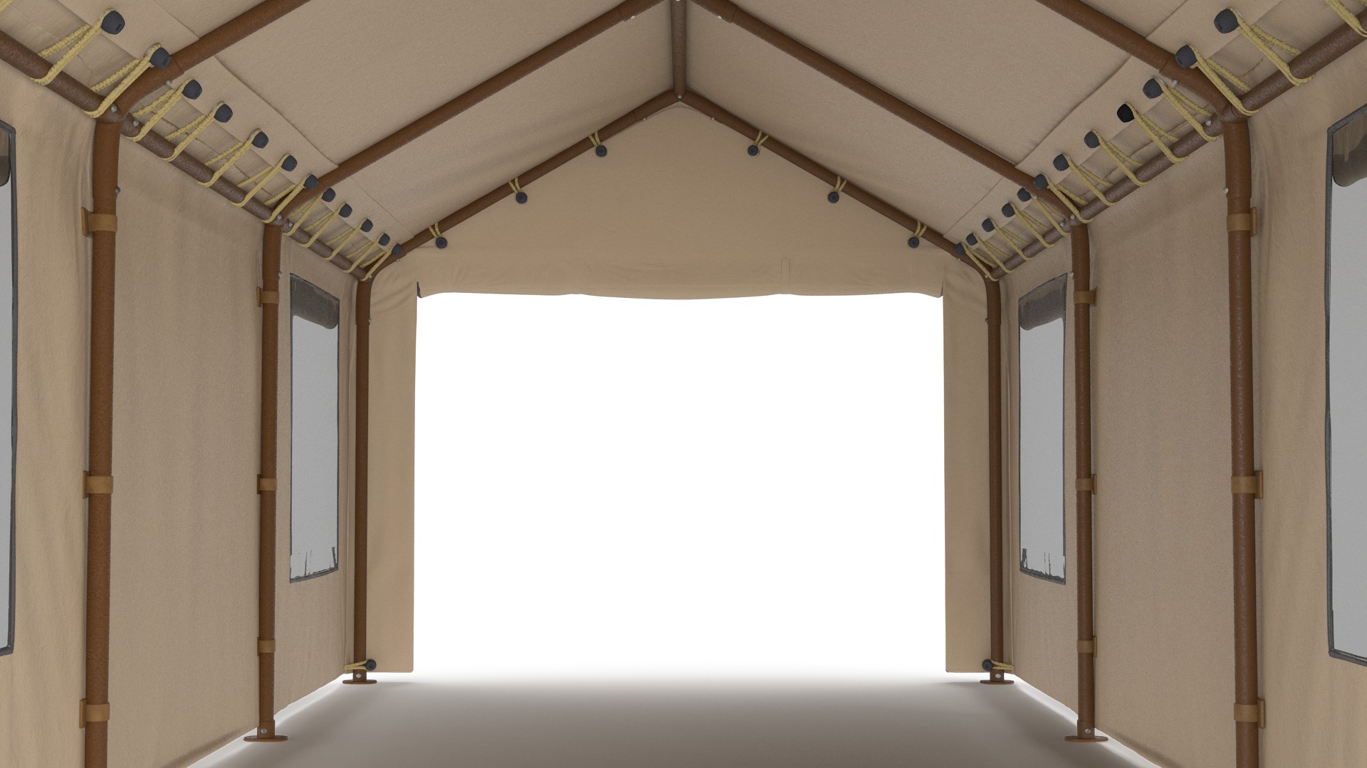 Carport Tent Beige Color 3D model