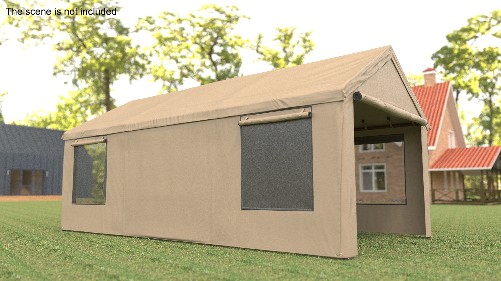 Carport Tent Beige Color 3D model