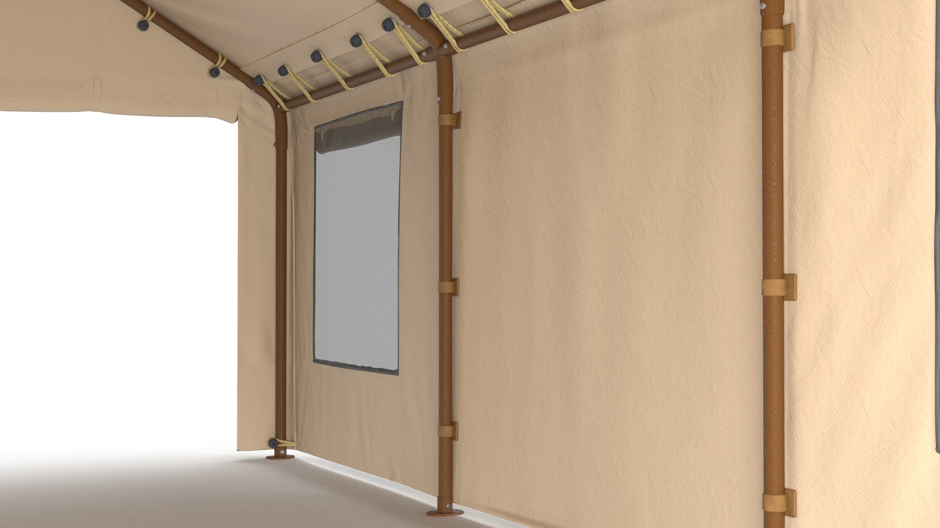 Carport Tent Beige Color 3D model