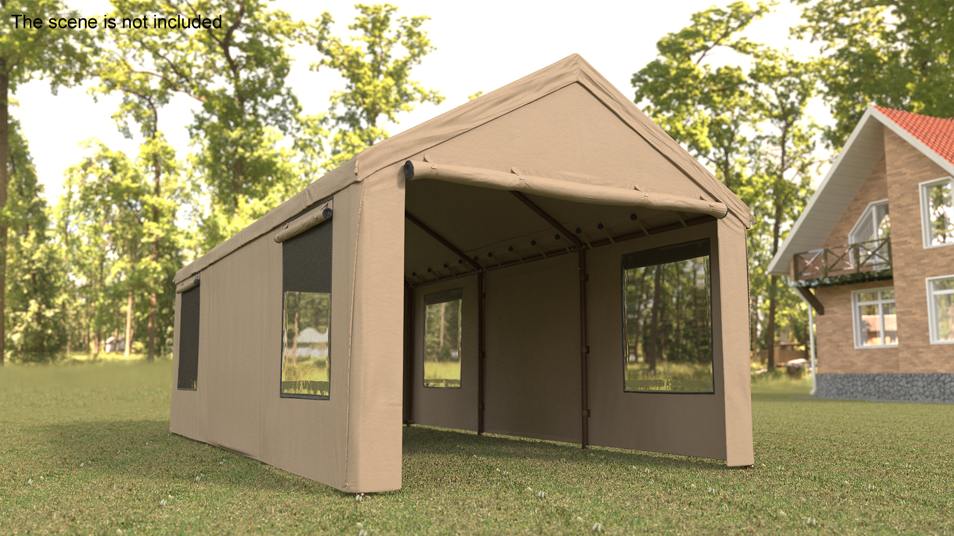 Carport Tent Beige Color 3D model