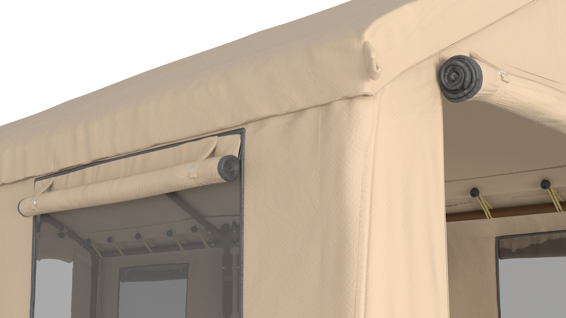 Carport Tent Beige Color 3D model