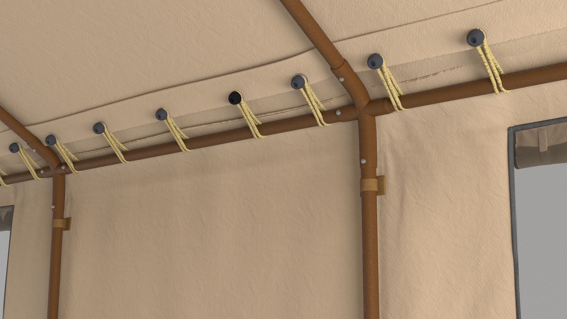 Carport Tent Beige Color 3D model