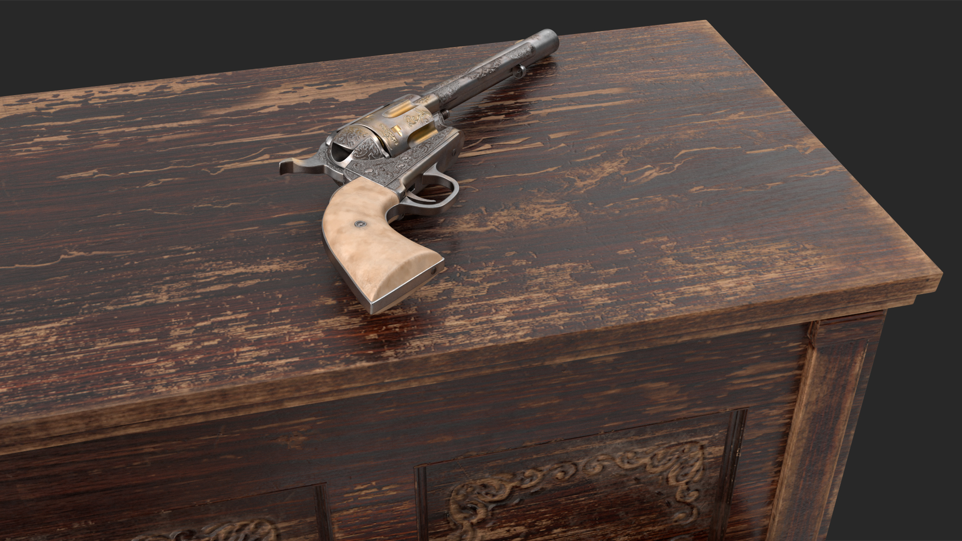 3D Old Western Piano with Musician