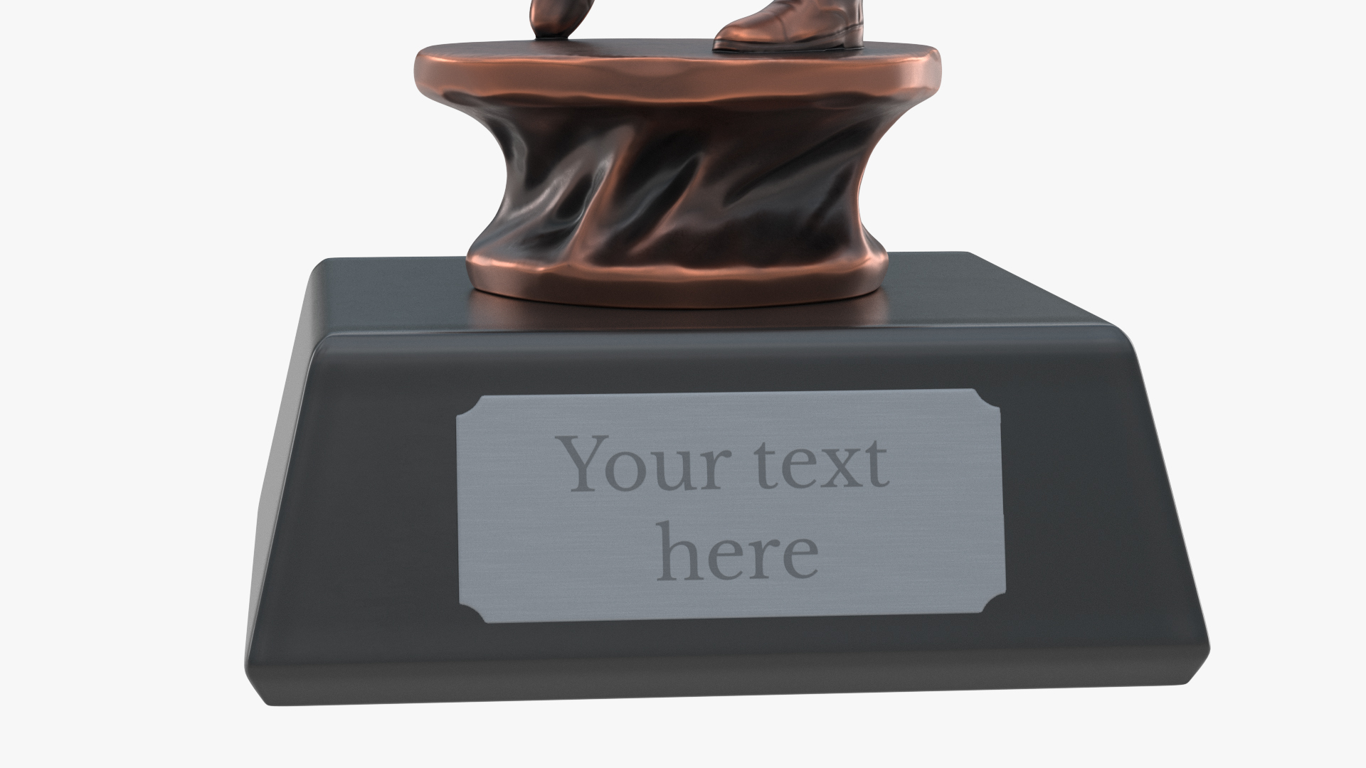 3D Golfer Award Bronze Mockup