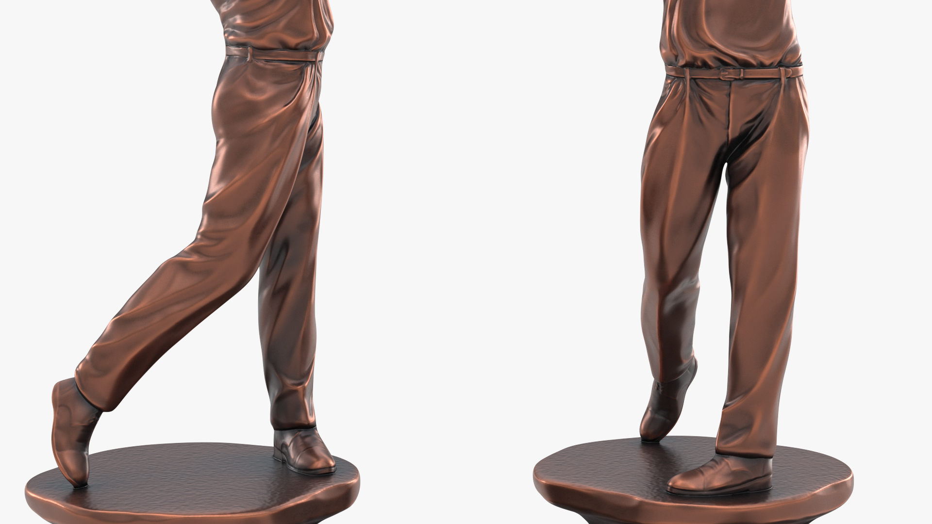 3D Golfer Award Bronze Mockup