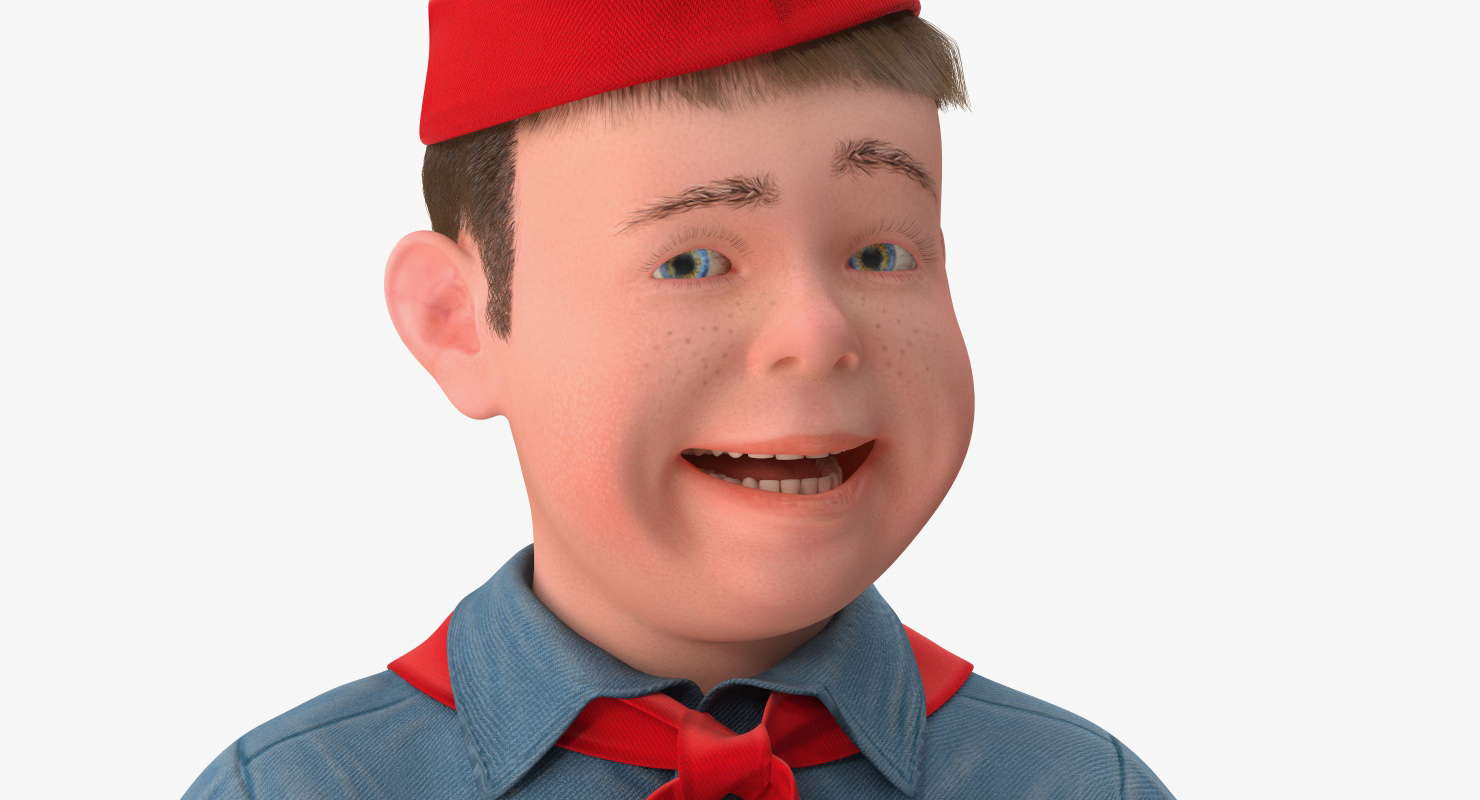 3D model Realistic Boy Scout Rigged Fur