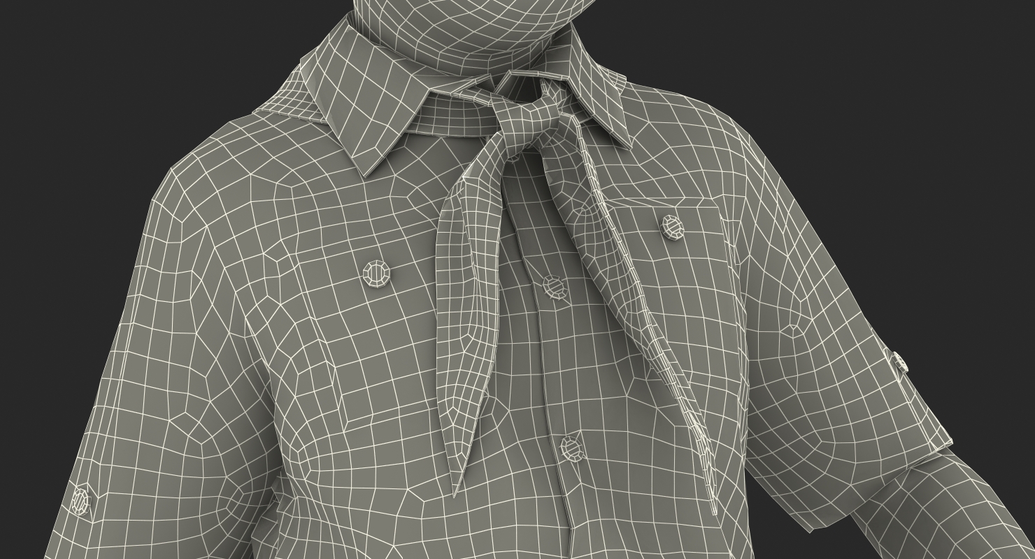 3D model Realistic Boy Scout Rigged Fur