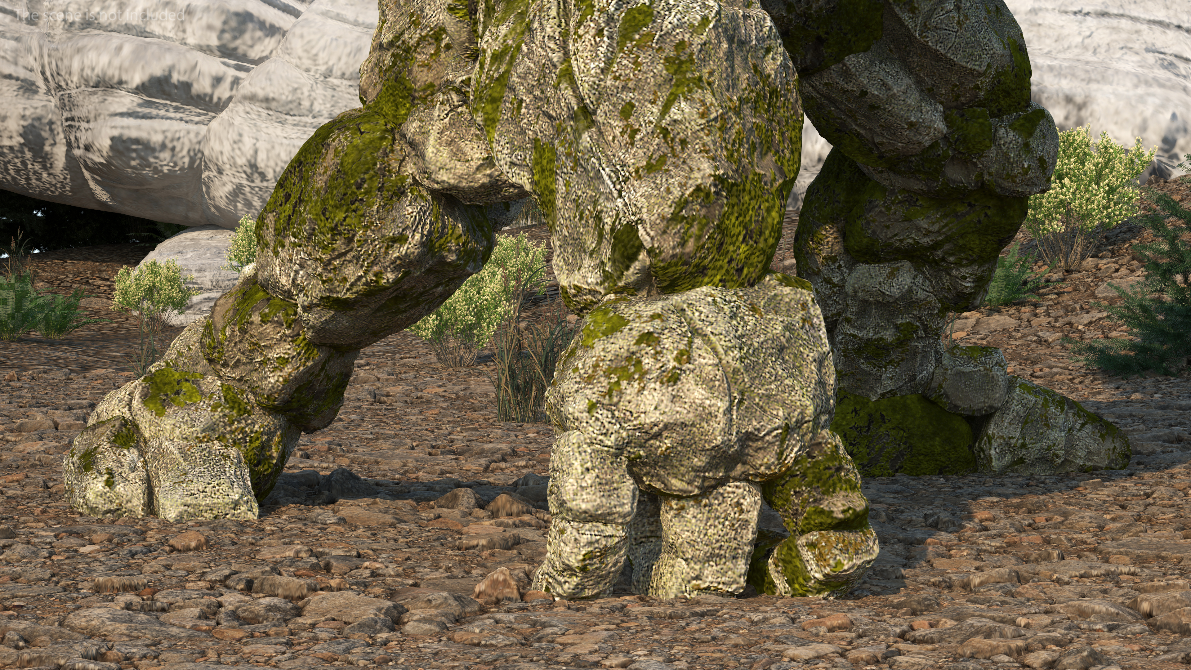 3D Character Stone Golem Rigged model
