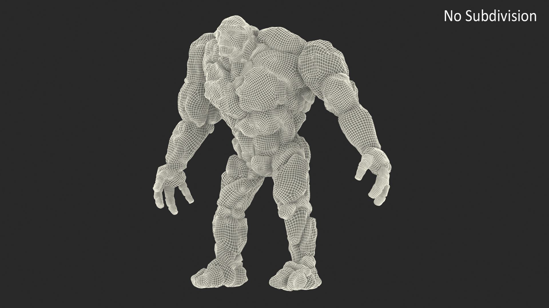 3D Character Stone Golem Rigged model
