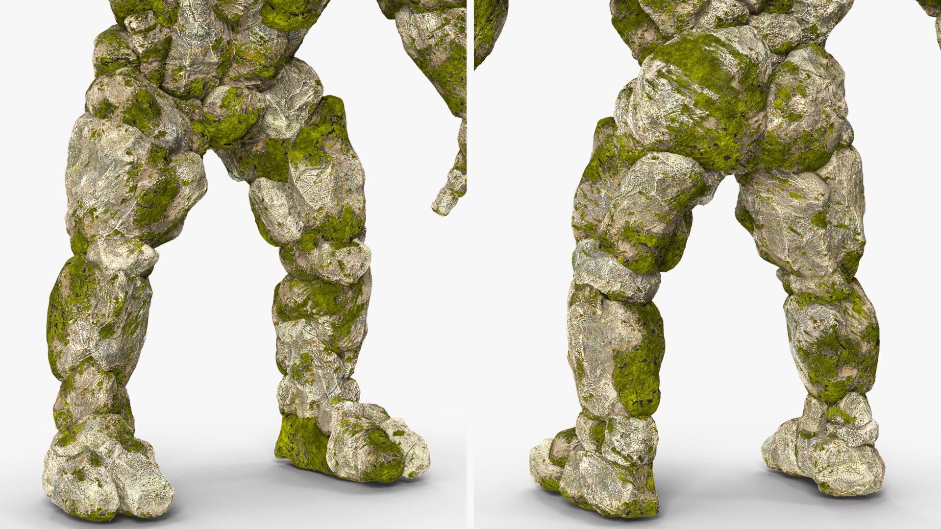 3D Character Stone Golem Rigged model