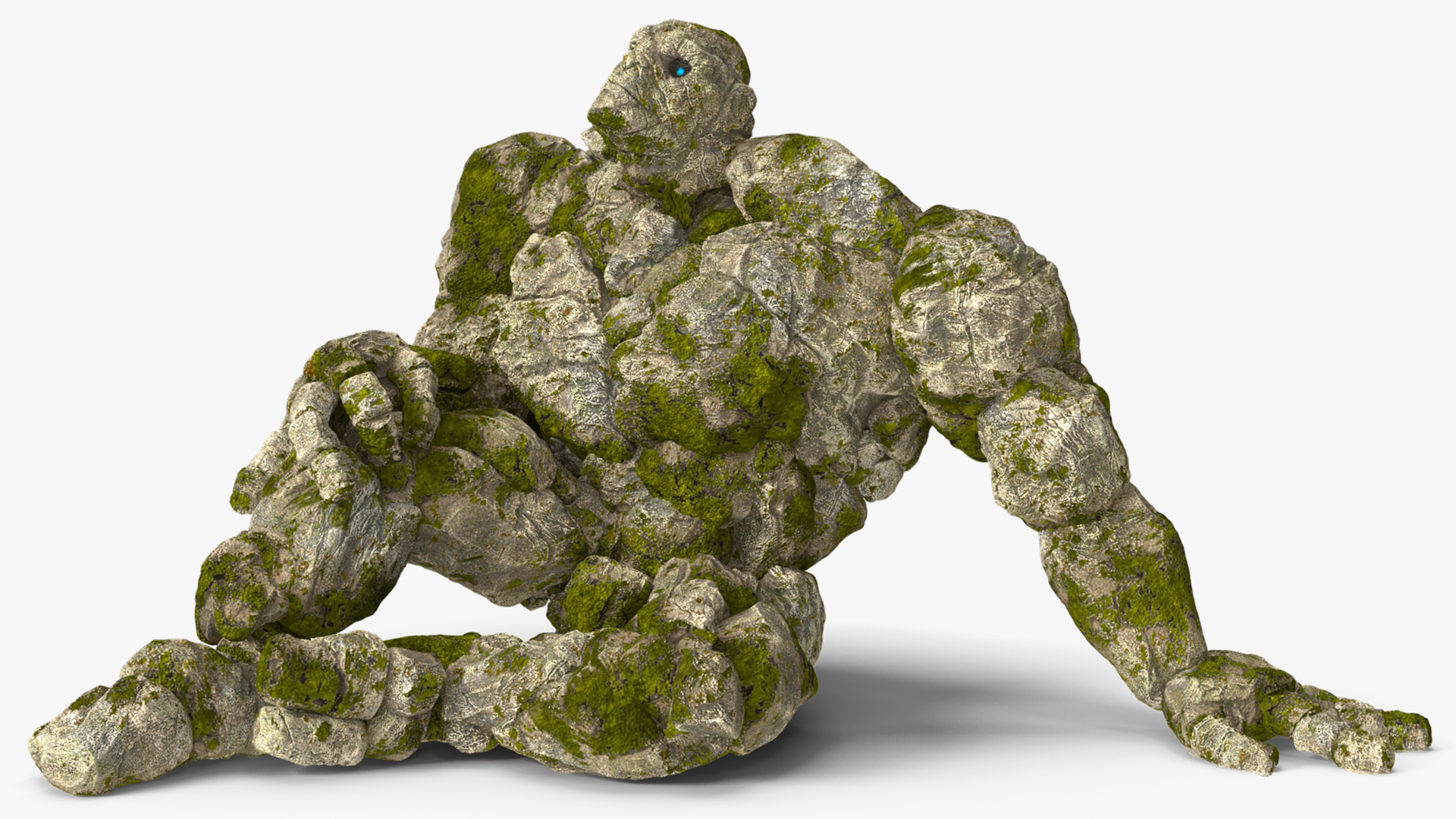 3D Character Stone Golem Rigged model