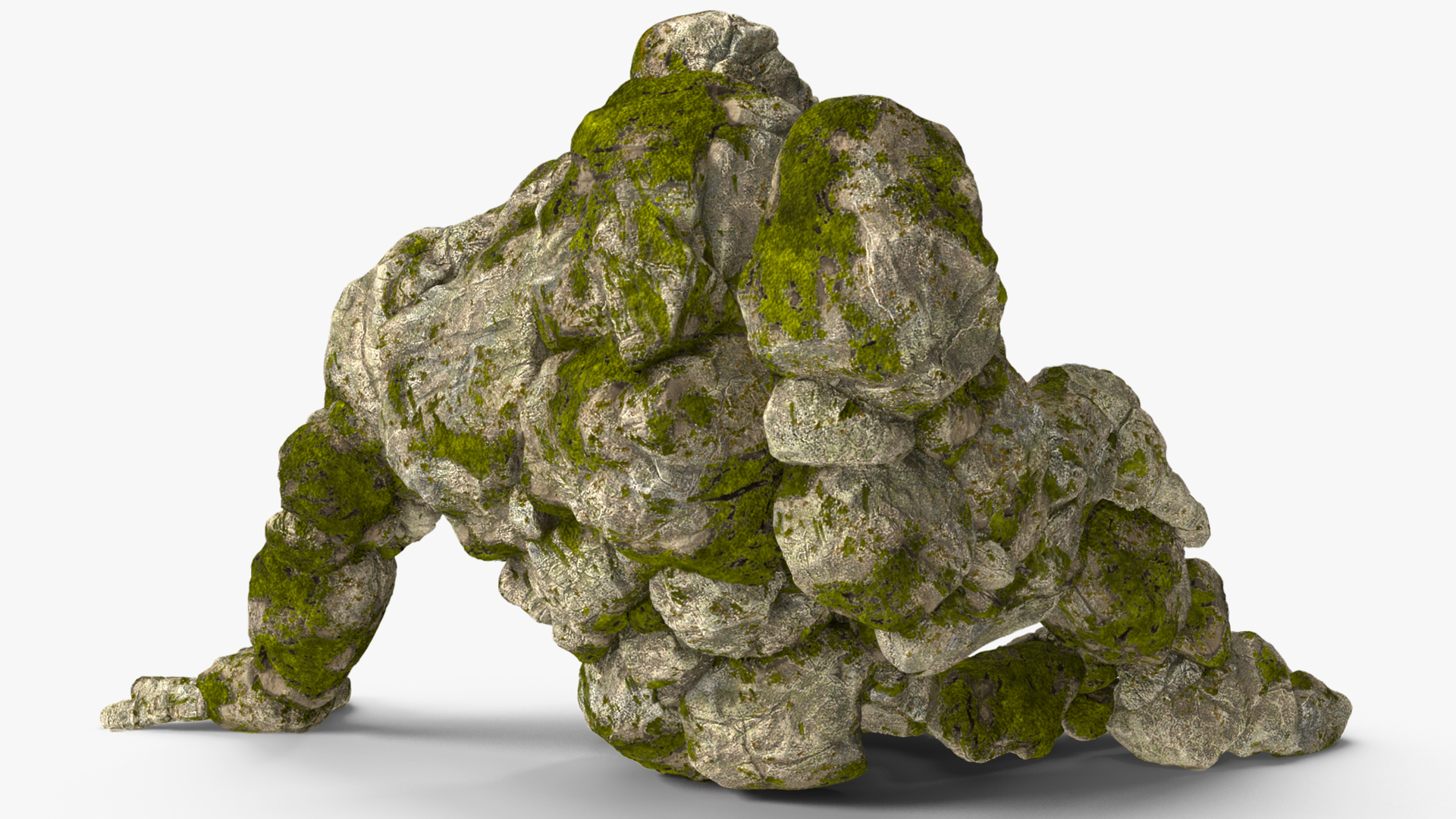 3D Character Stone Golem Rigged model