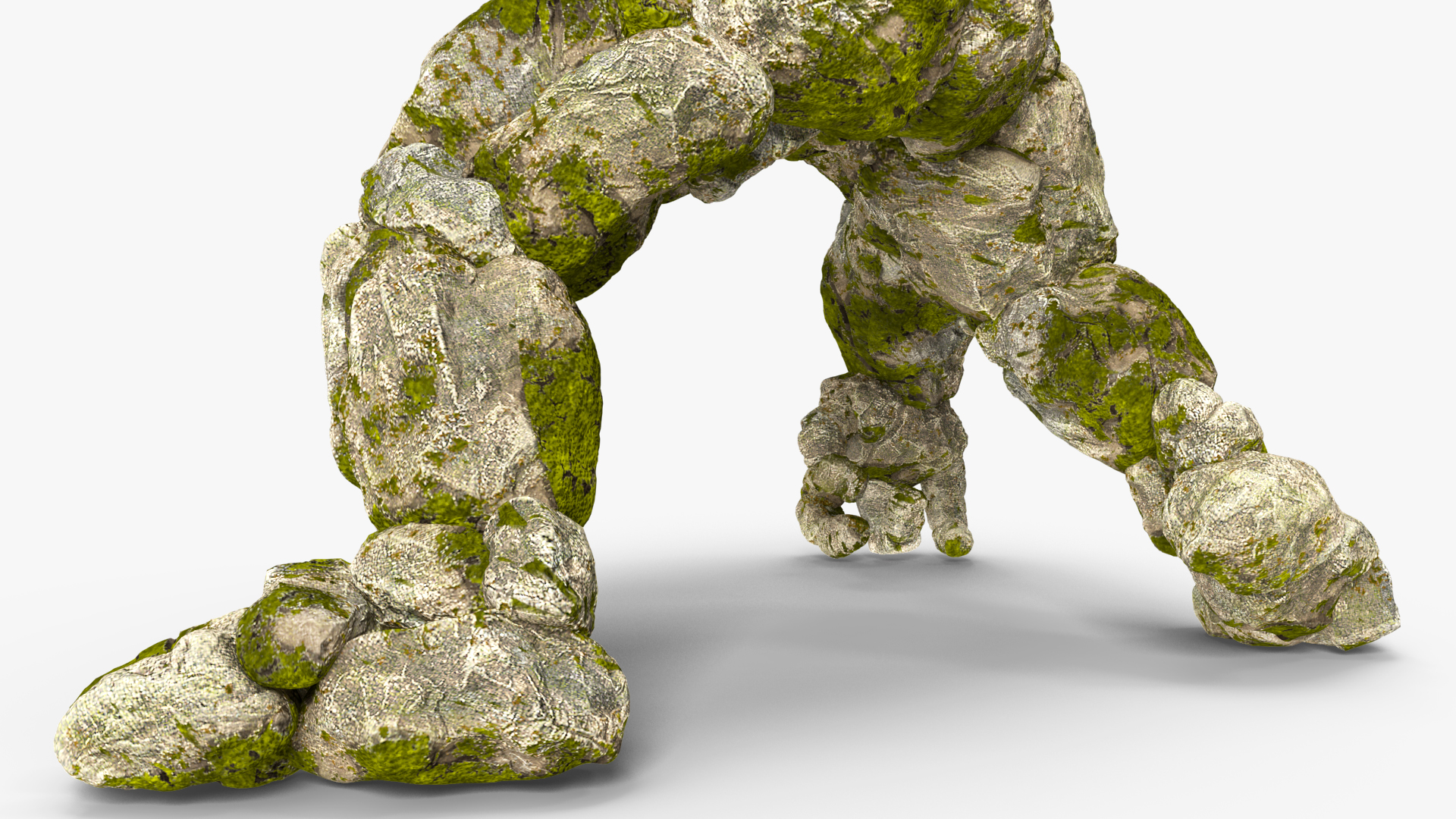 3D Character Stone Golem Rigged model