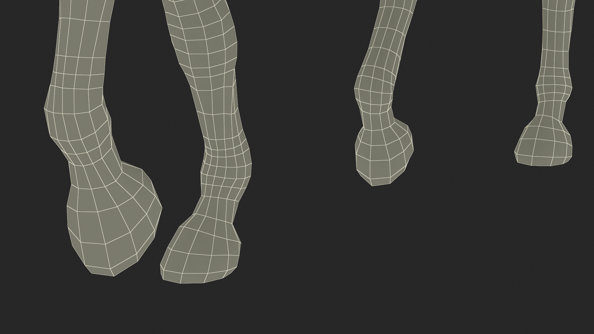 3D Walking Friesian Horse Fur