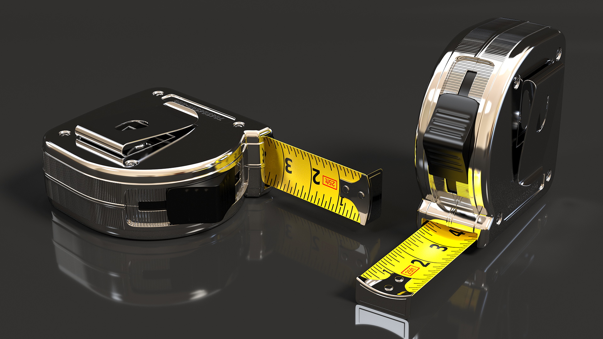 3D Tape Measure 25 ft model