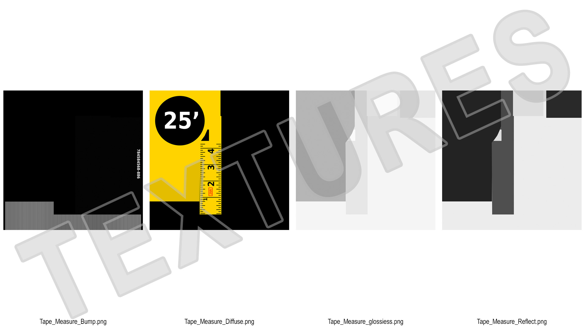 3D Tape Measure 25 ft model