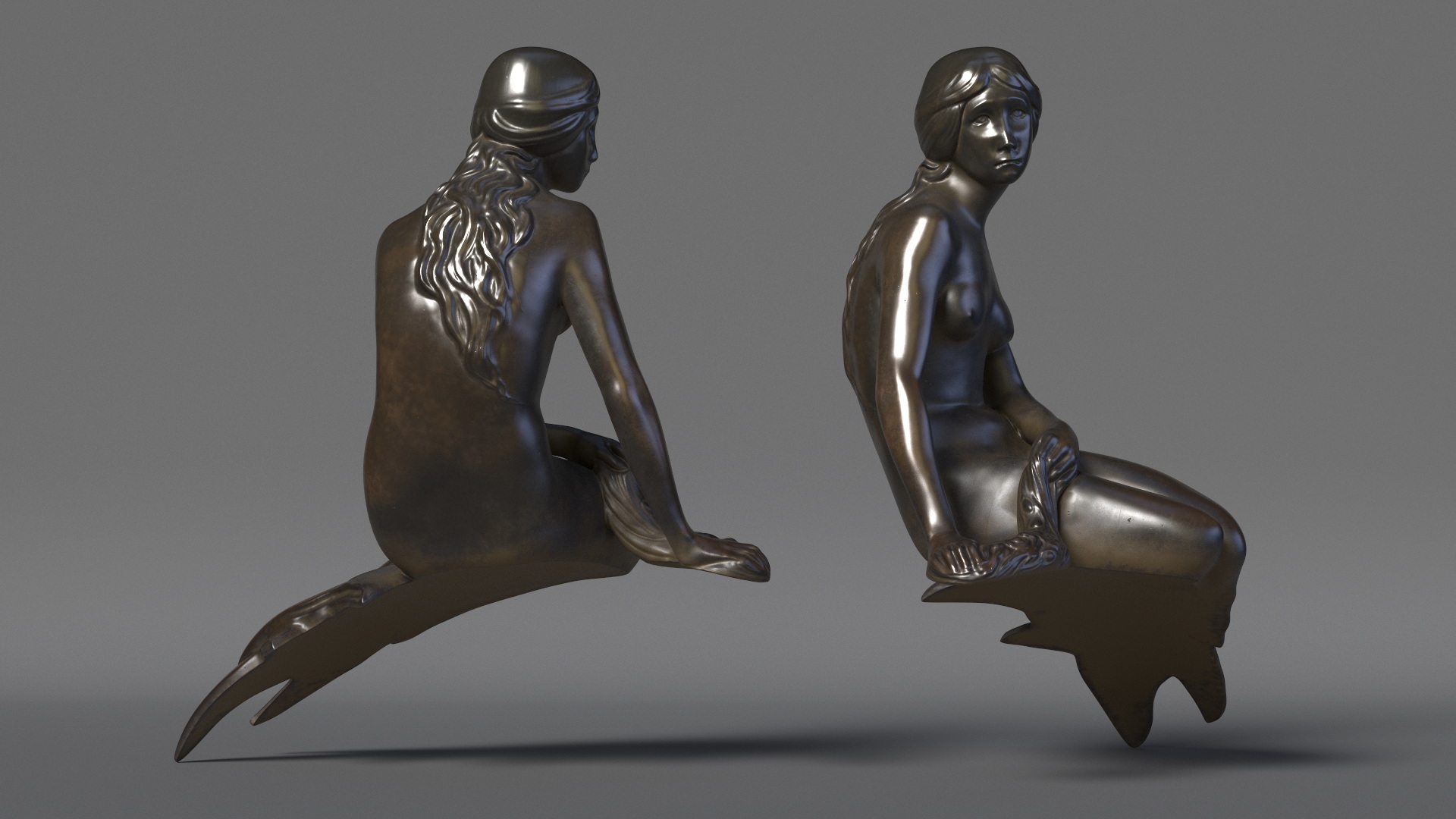 3D Copenhagen's Little Mermaid New
