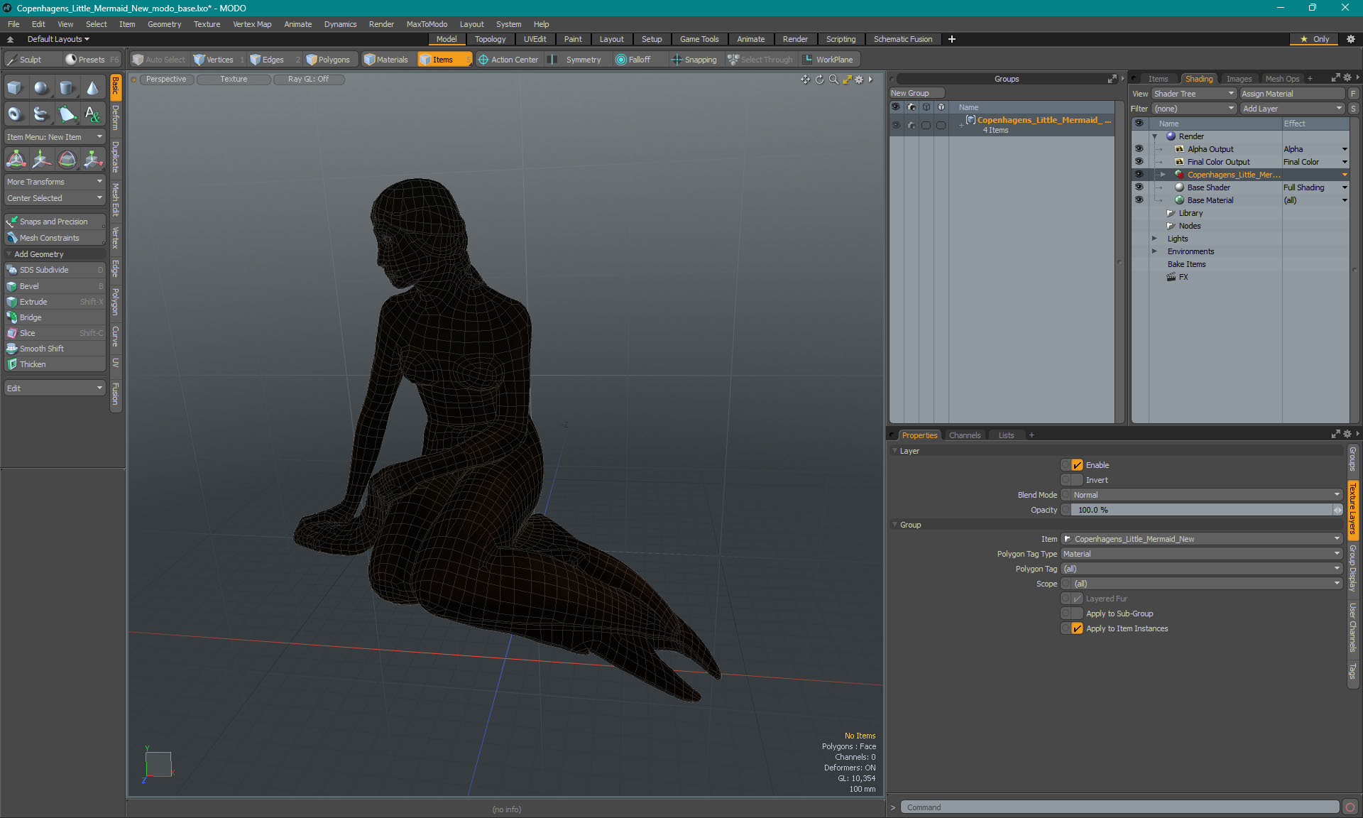 3D Copenhagen's Little Mermaid New