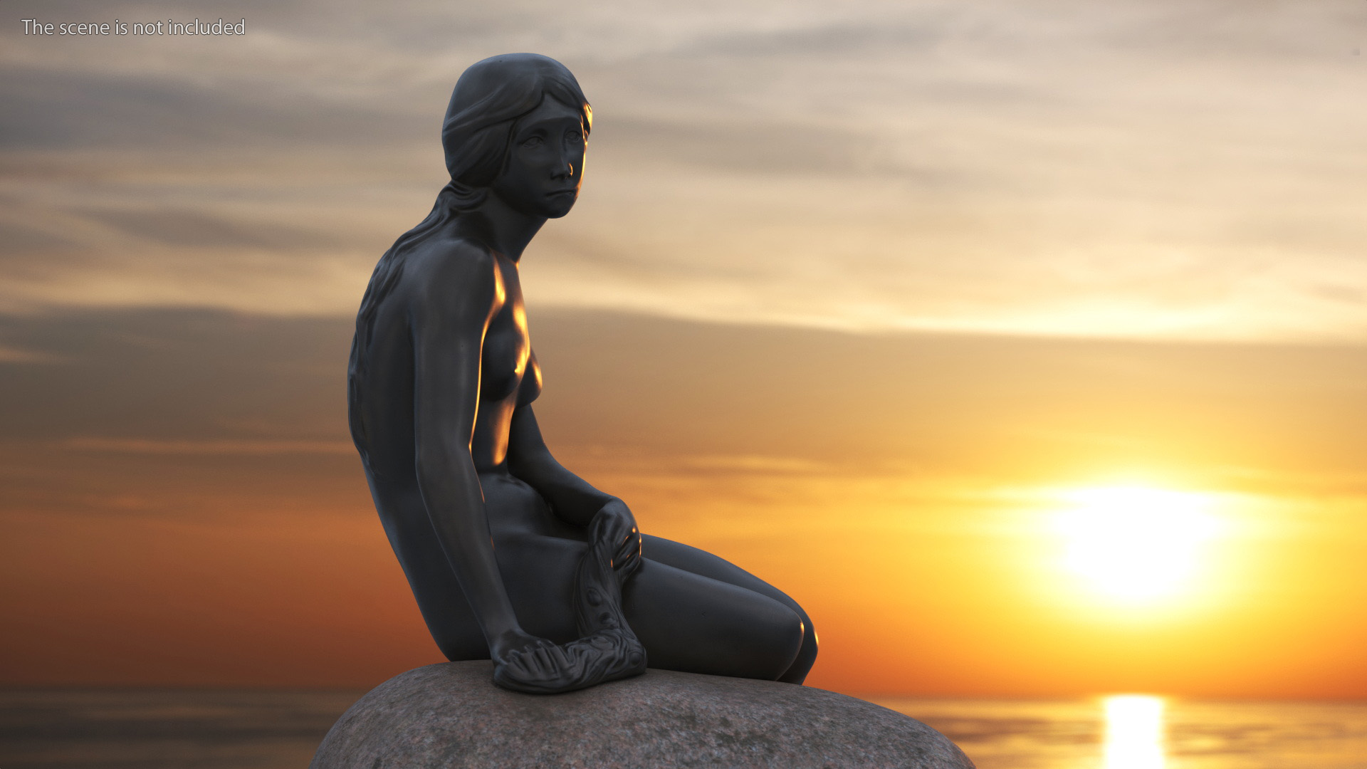 3D Copenhagen's Little Mermaid New