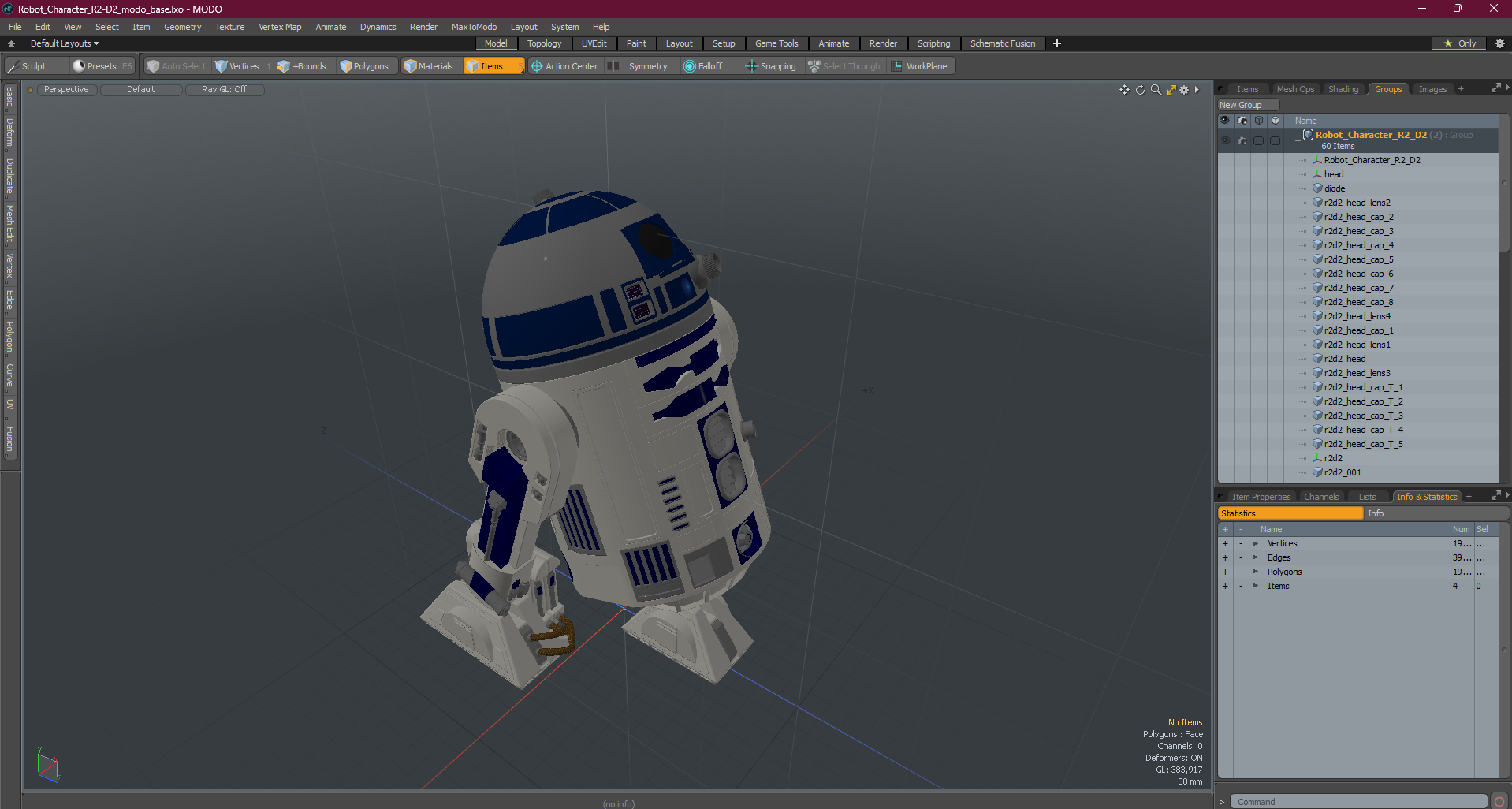 3D Robot Character R2-D2