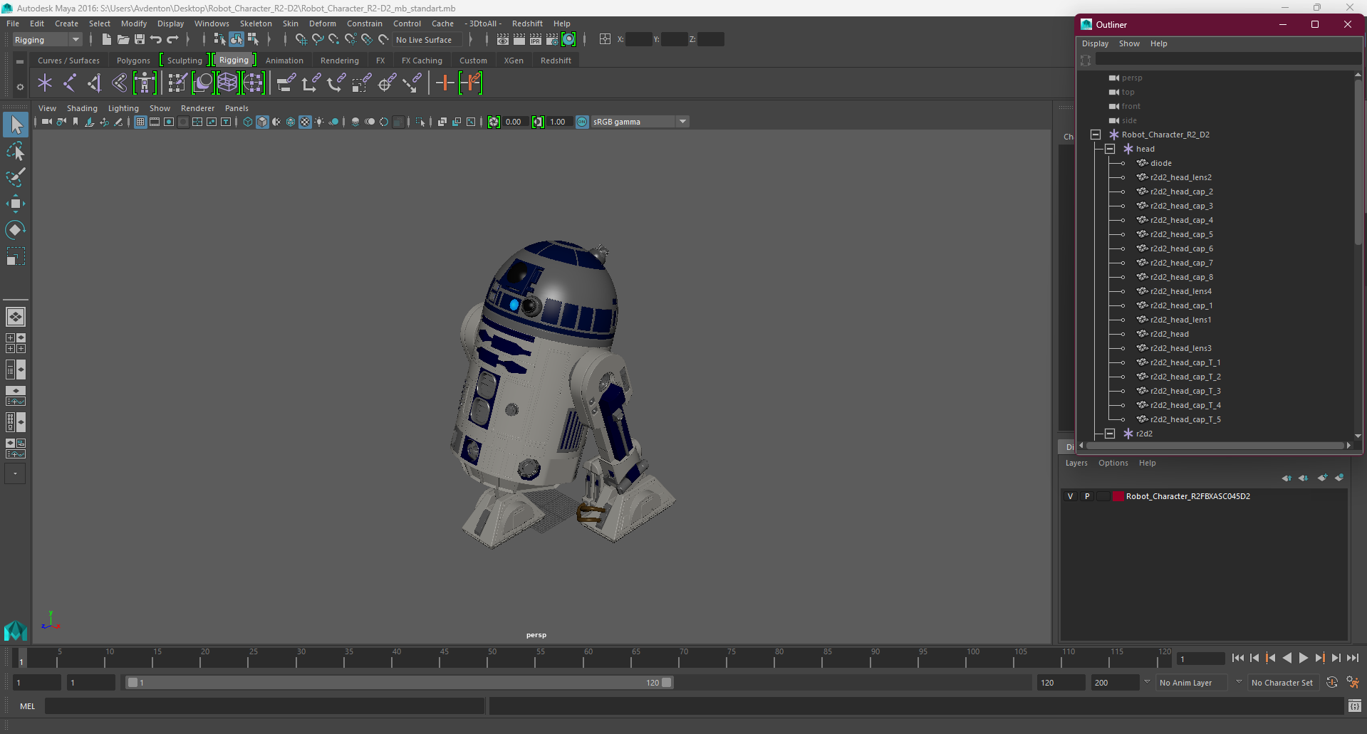 3D Robot Character R2-D2