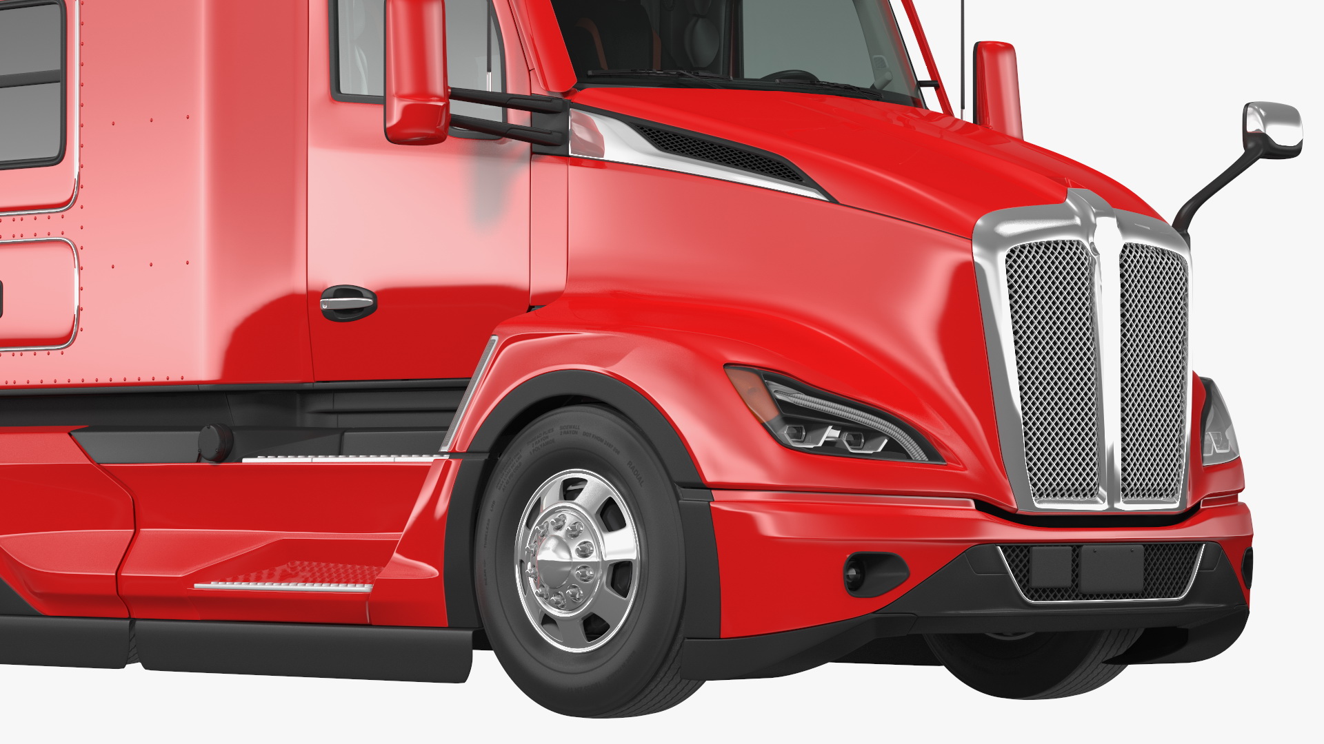 3D New Generation Truck with Semi Trailer model