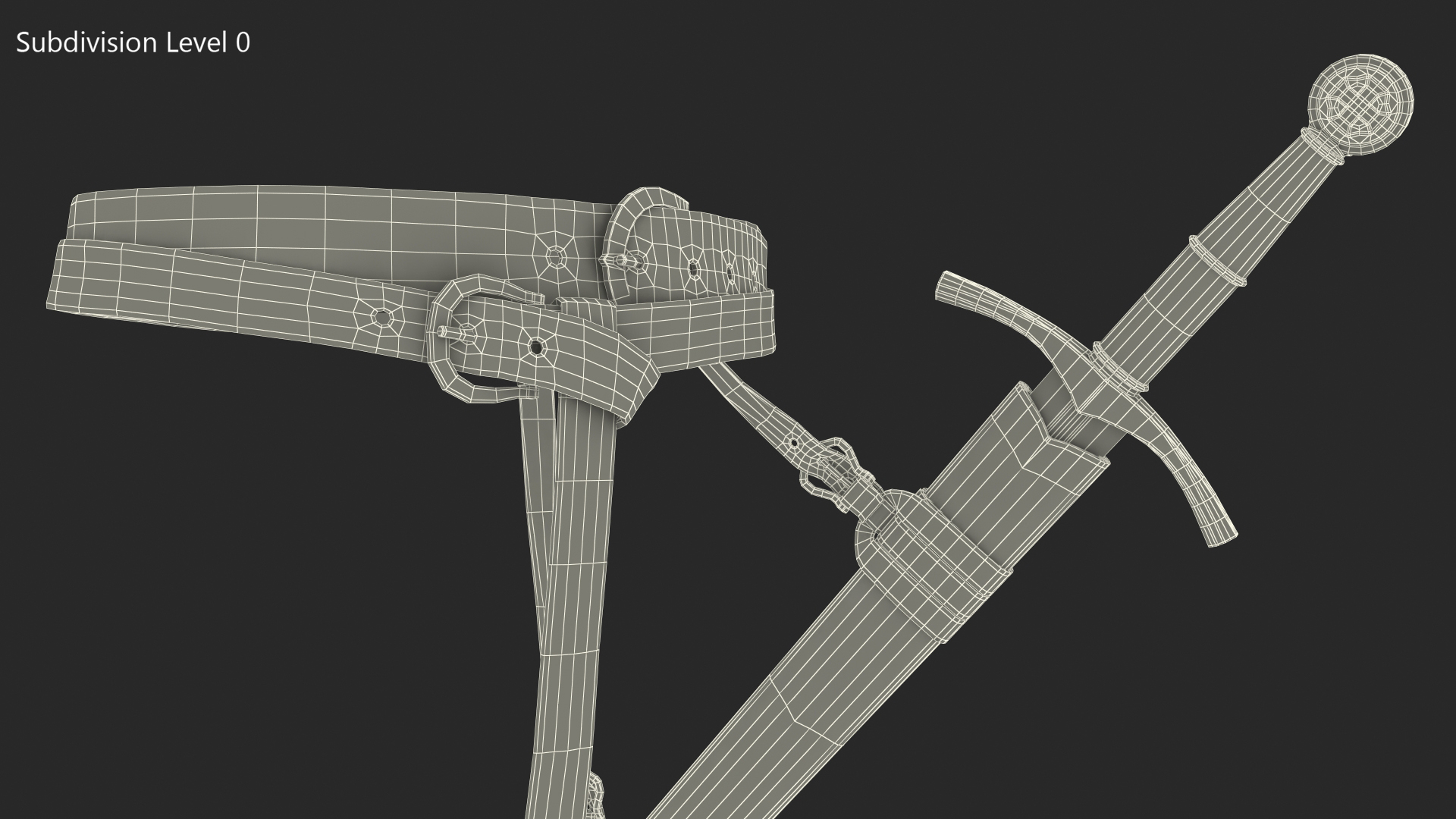 3D model Belt with Sword