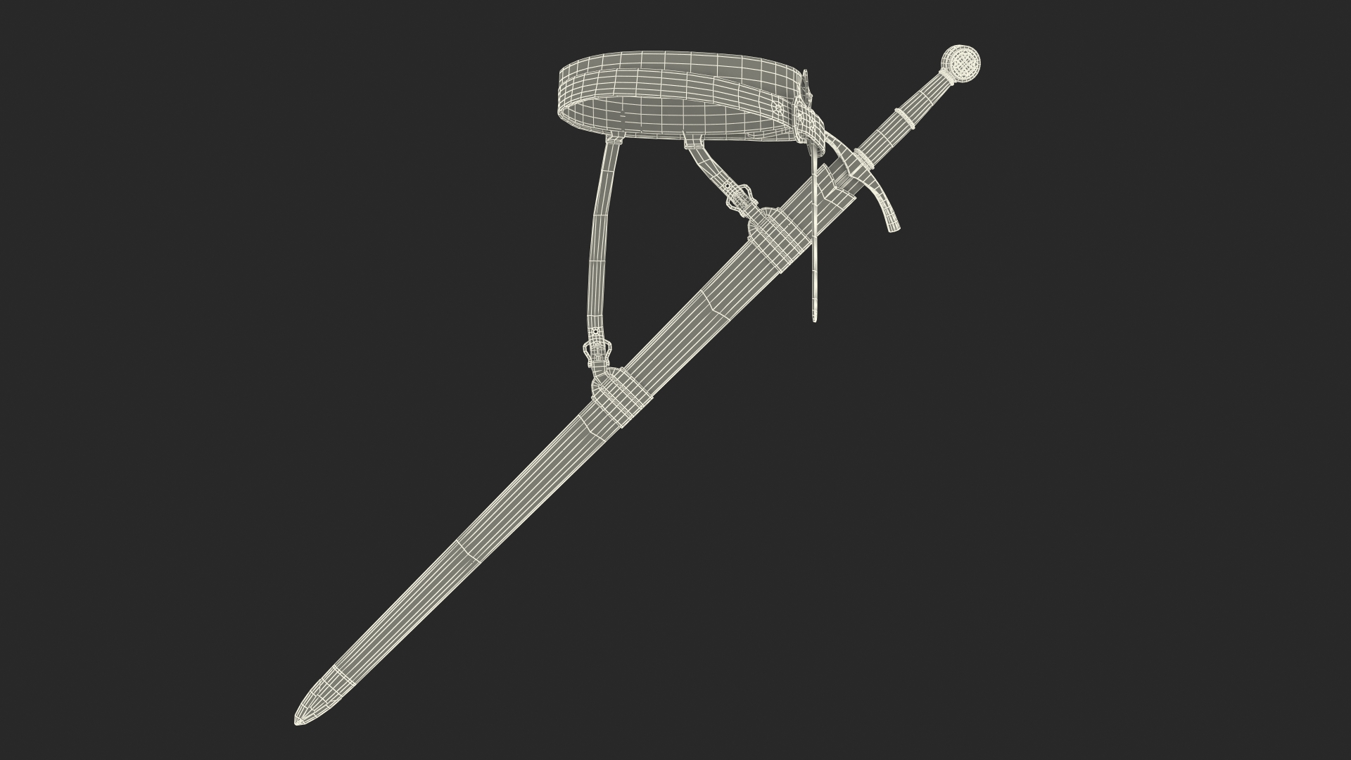 3D model Belt with Sword