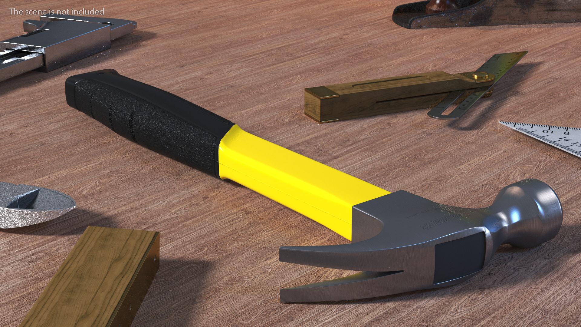 Hammer with Fiberglass Handle 3D model