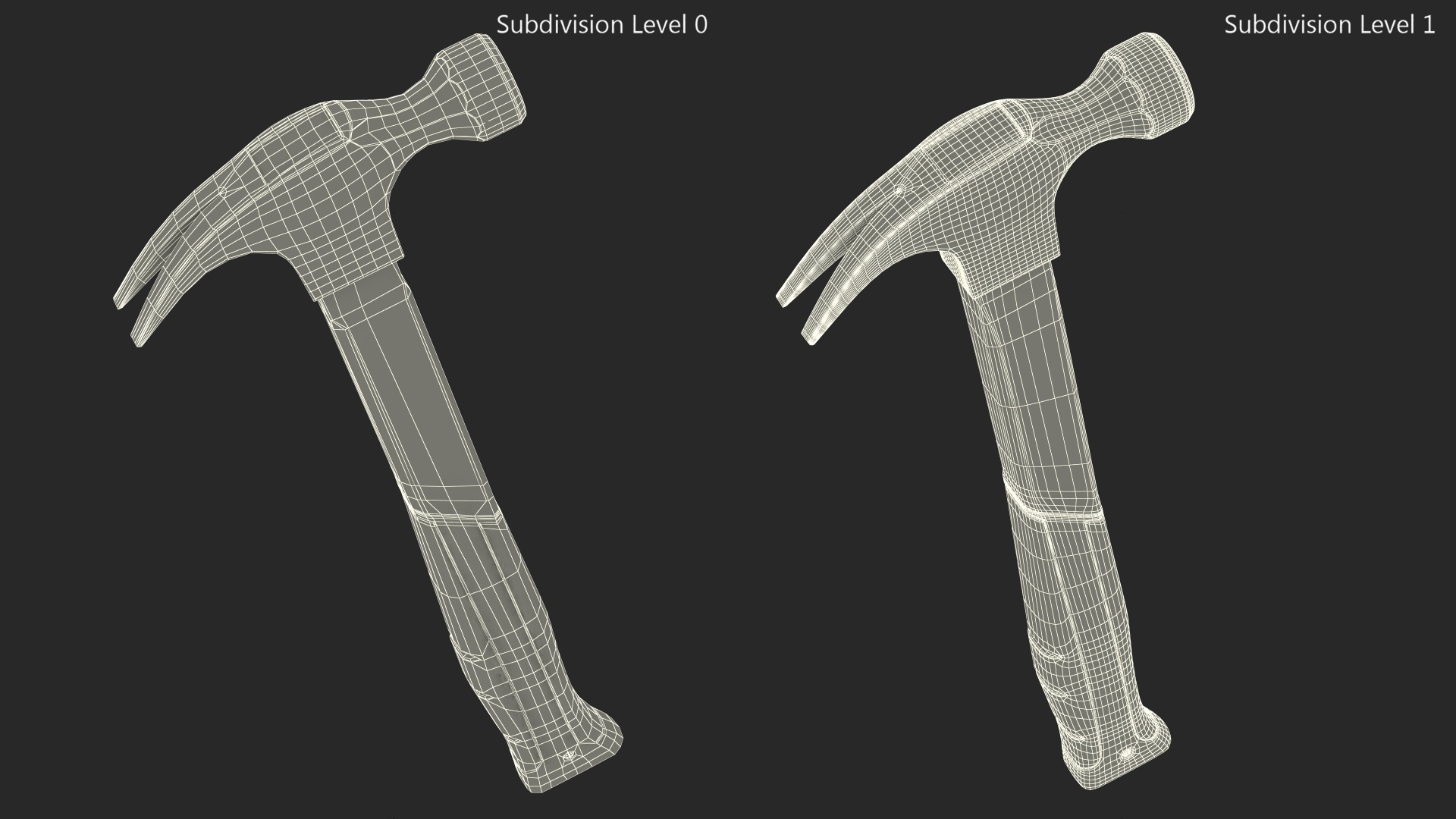 Hammer with Fiberglass Handle 3D model