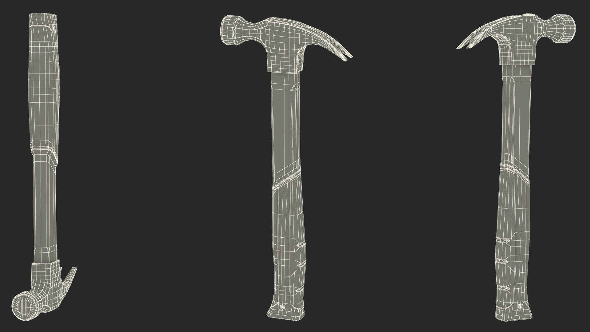Hammer with Fiberglass Handle 3D model