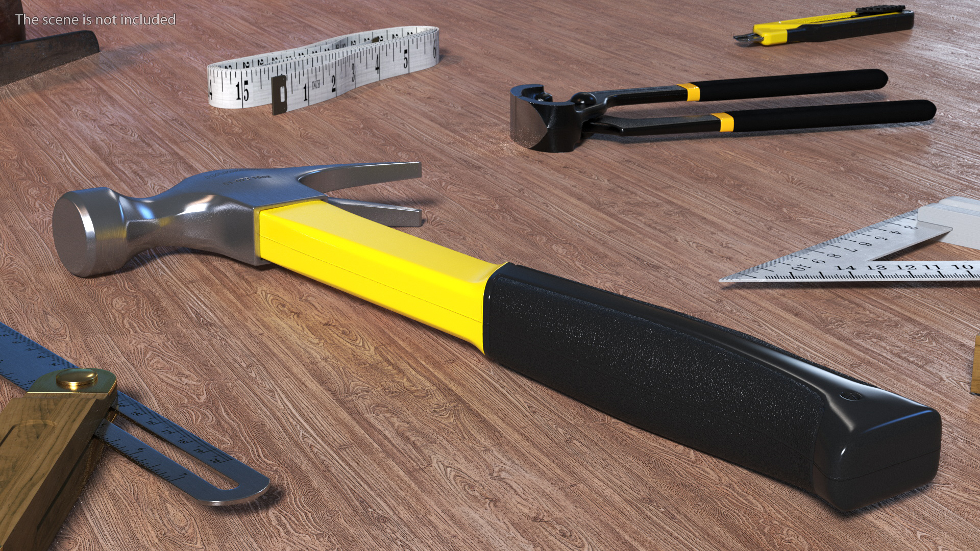 Hammer with Fiberglass Handle 3D model